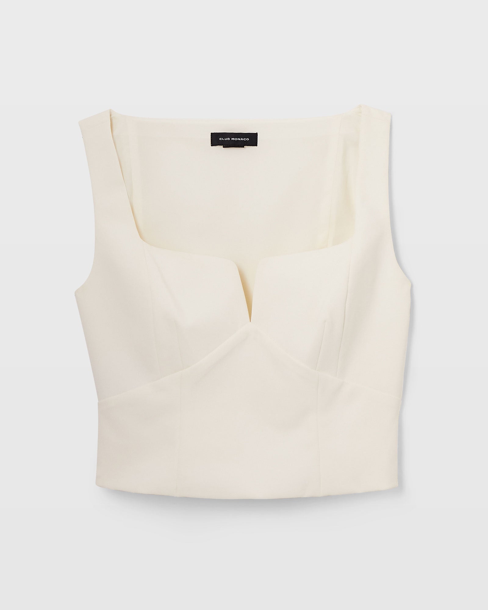 CLUB MONACO - Sleek Fitted Top - White