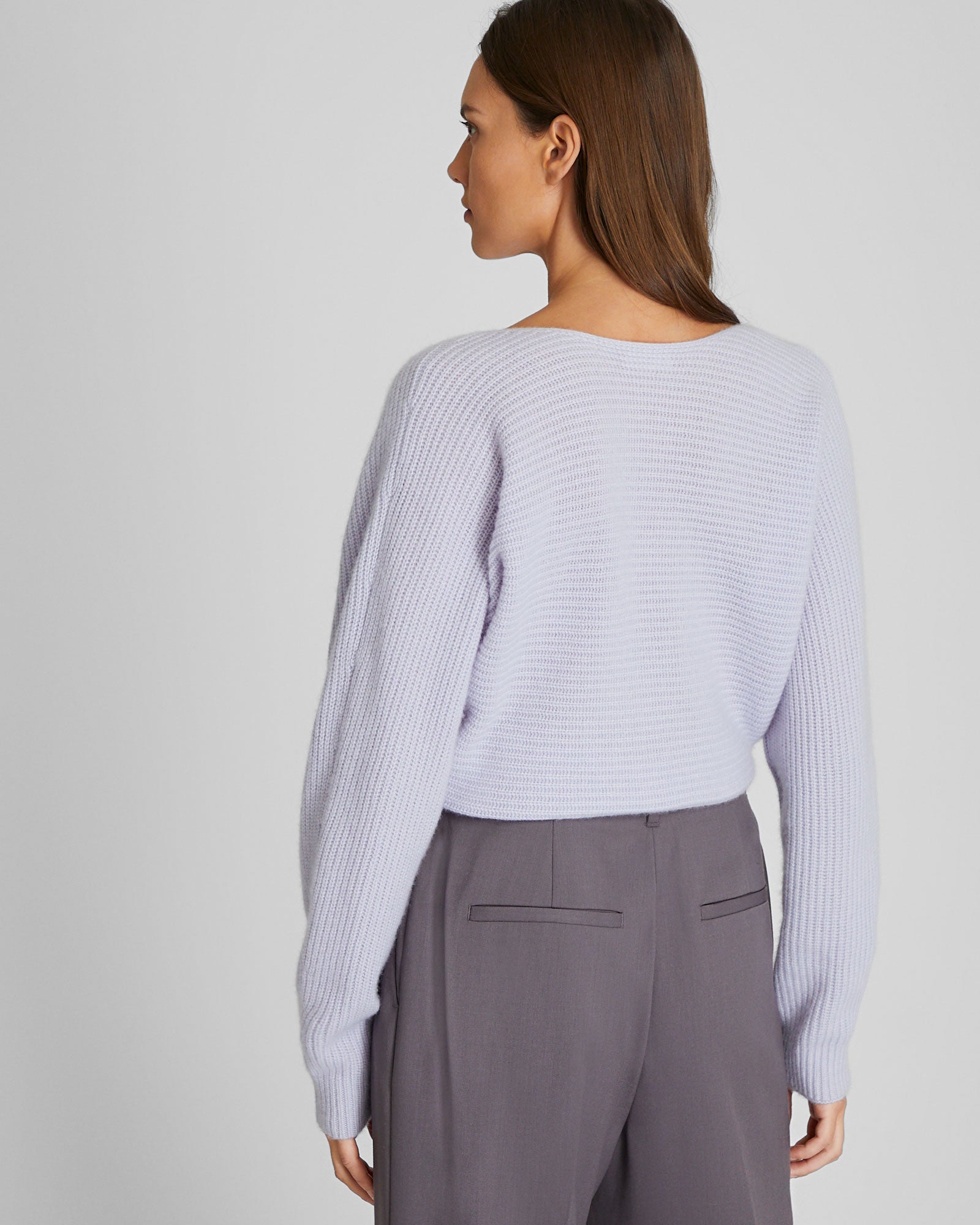 CLUB MONACO - Cashmere Cross Front Sweater - Light Purple
