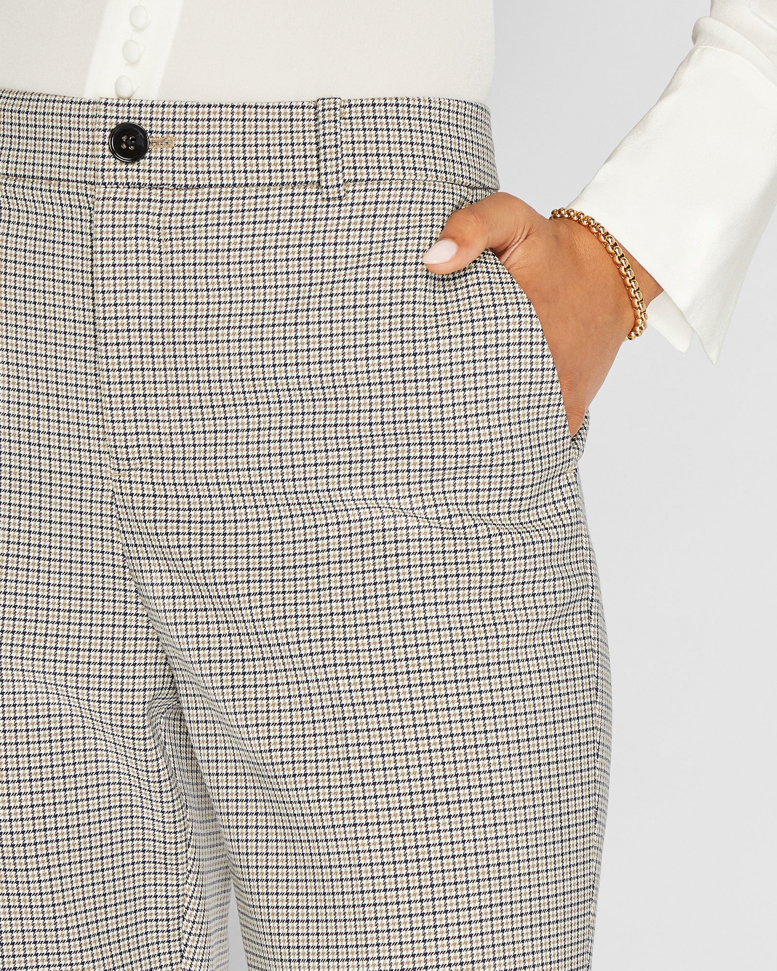 CLUB MONACO - Pantalon Borrem à carreaux - Fenouil