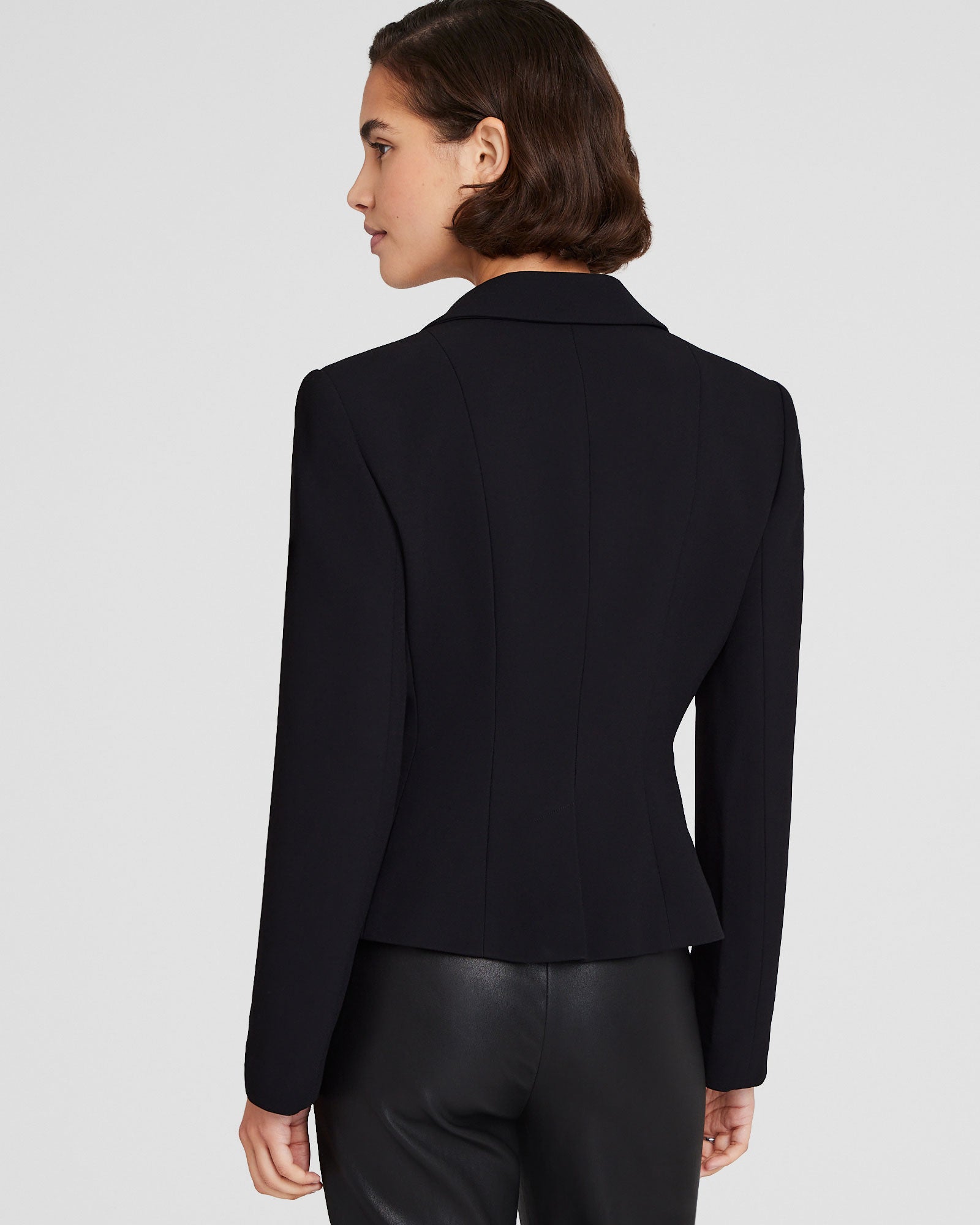 CLUB MONACO - Crepe Pintuck Blazer - Black