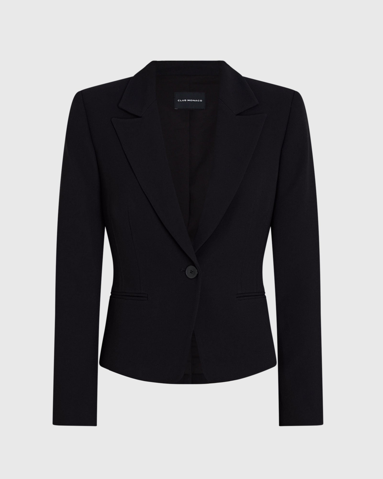 CLUB MONACO - Crepe Pintuck Blazer - Black