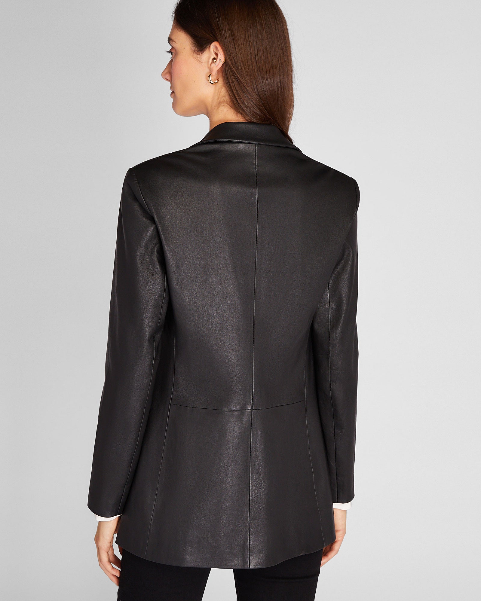 CLUB MONACO - Blazer en cuir - Noir