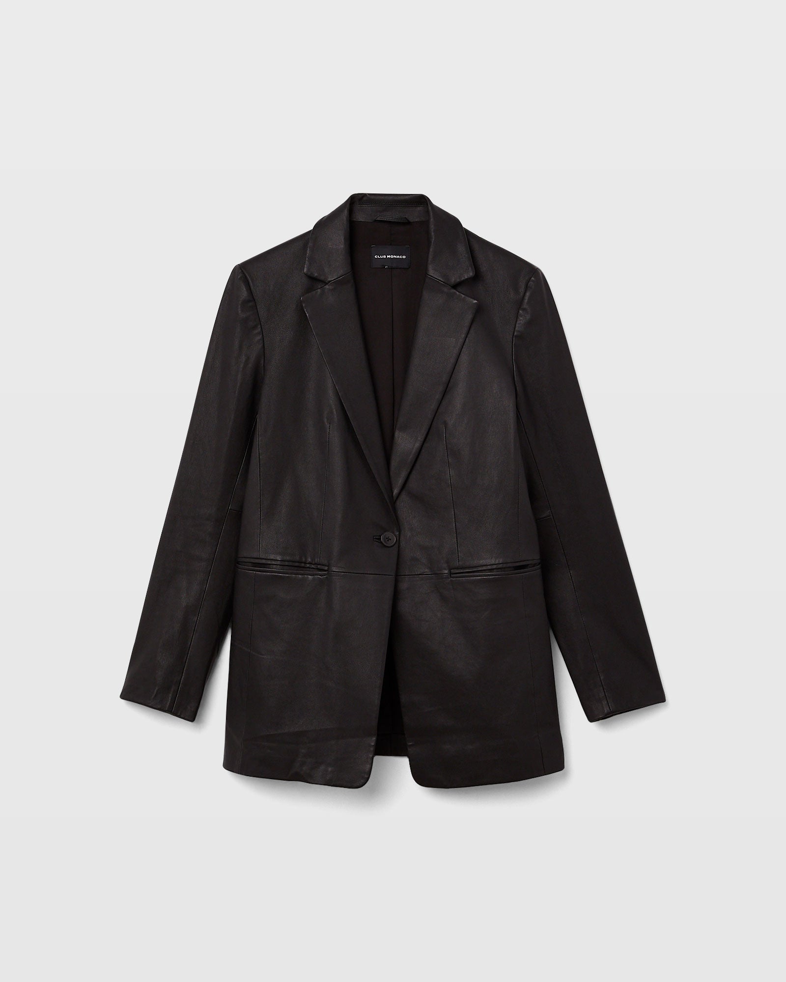 CLUB MONACO - Blazer en cuir - Noir