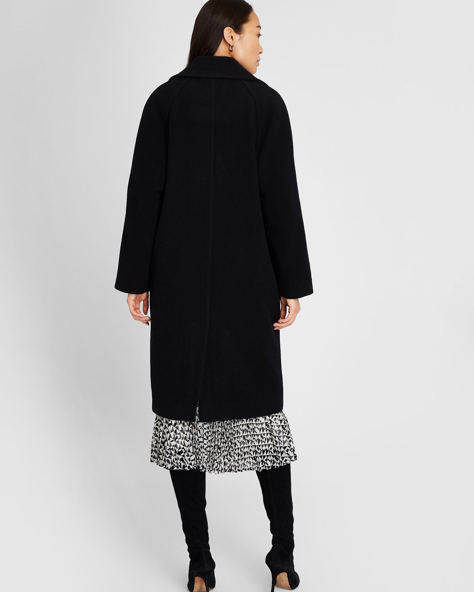 CLUB MONACO - Manteau croisé décontracté - Noir