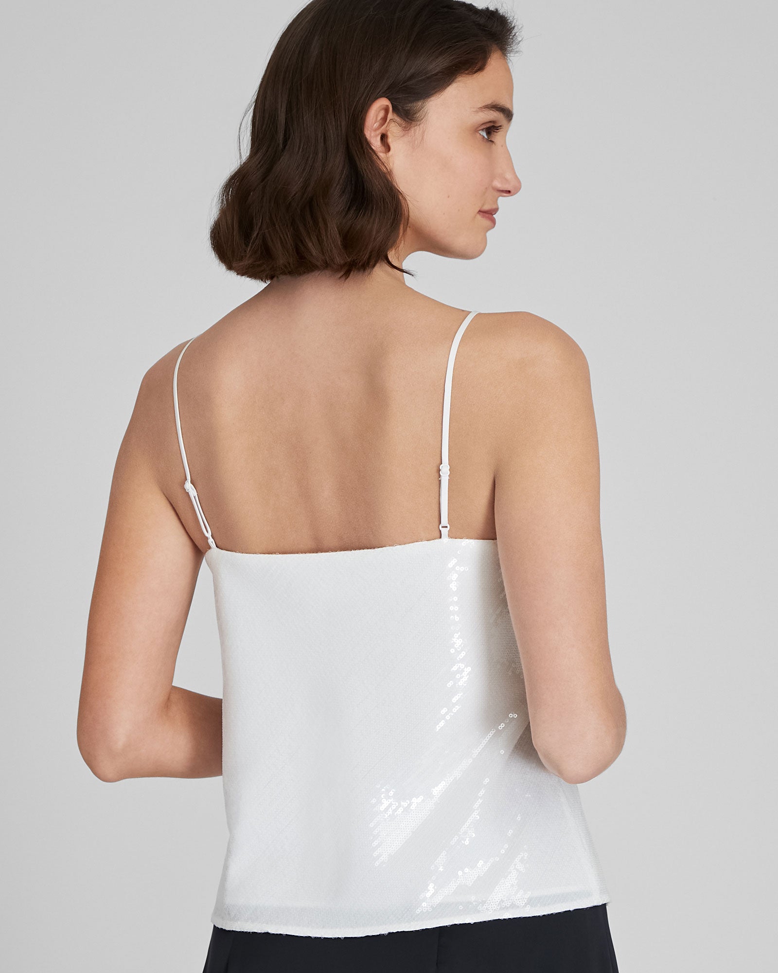 CLUB MONACO - Sequin Kora Cami - White