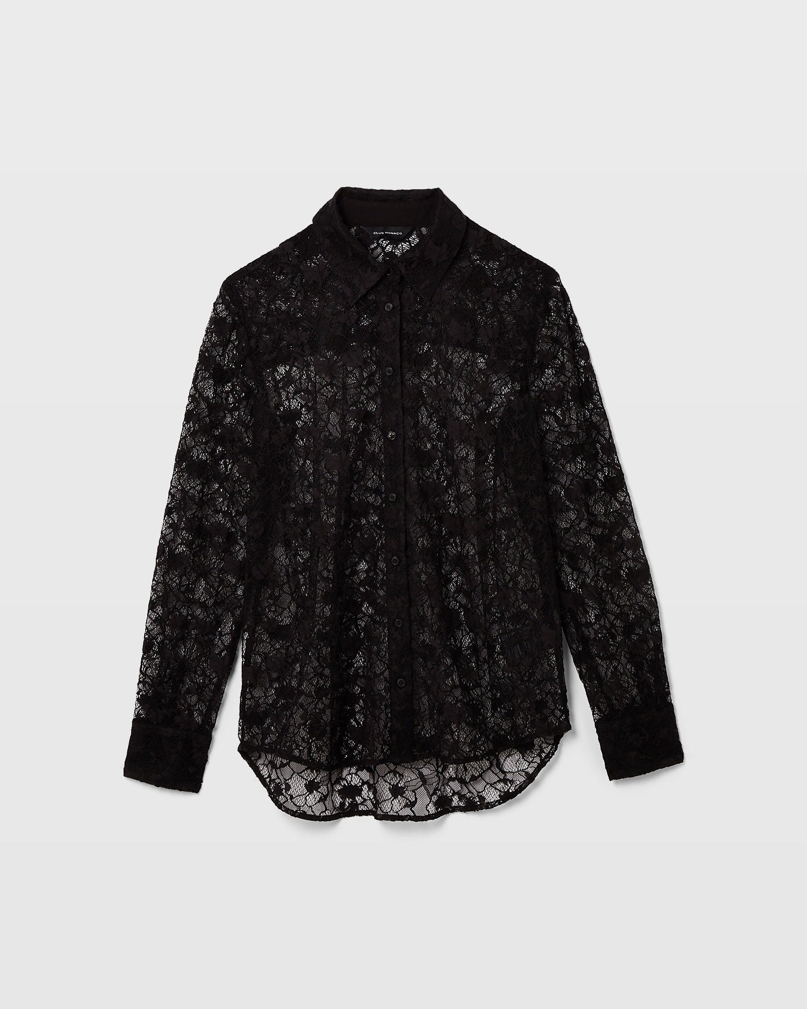 CLUB MONACO - Chemise boutonnée en dentelle - Noir