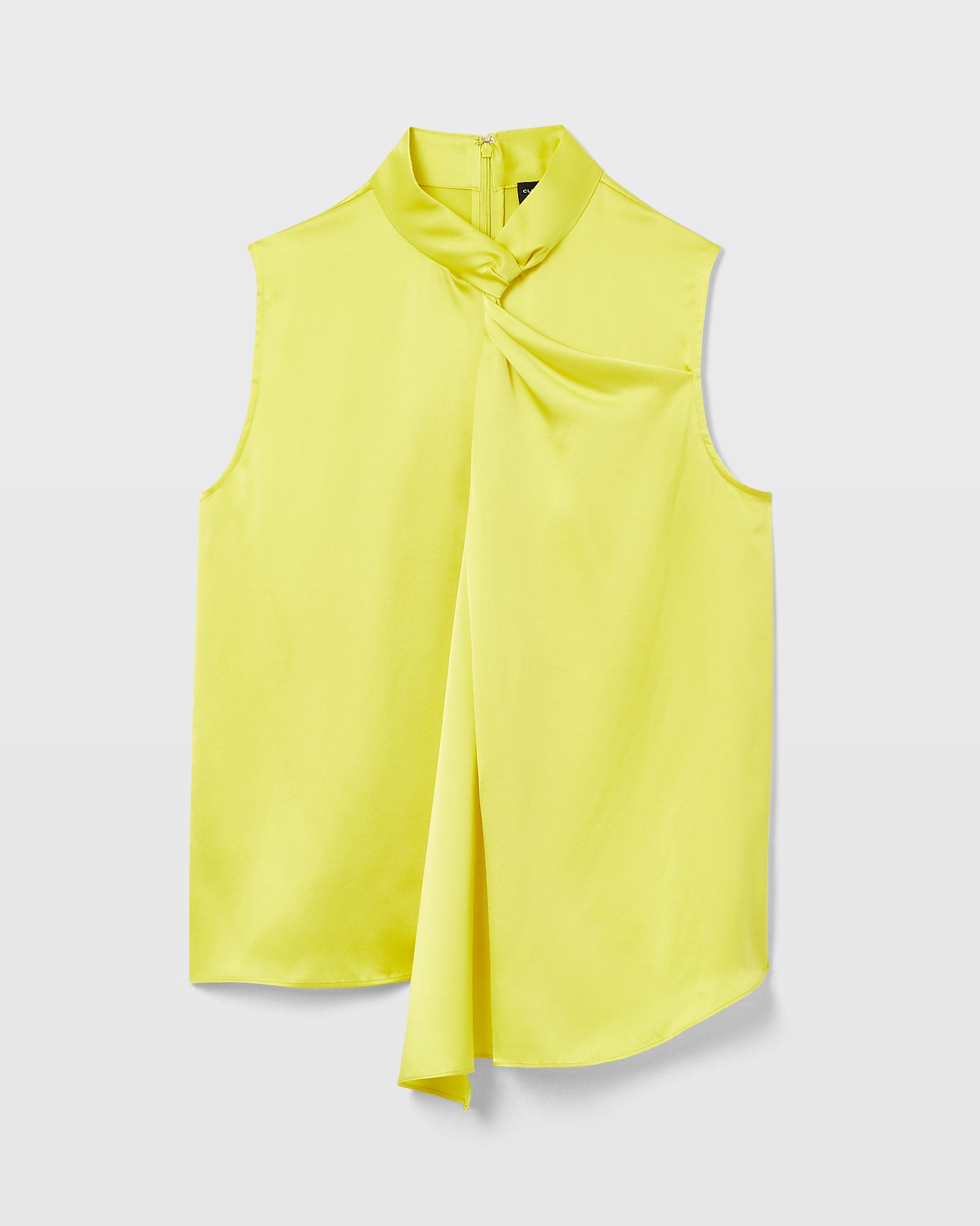 CLUB MONACO - Haut drapé en soie charmeuse - Nouvelle Chartreuse