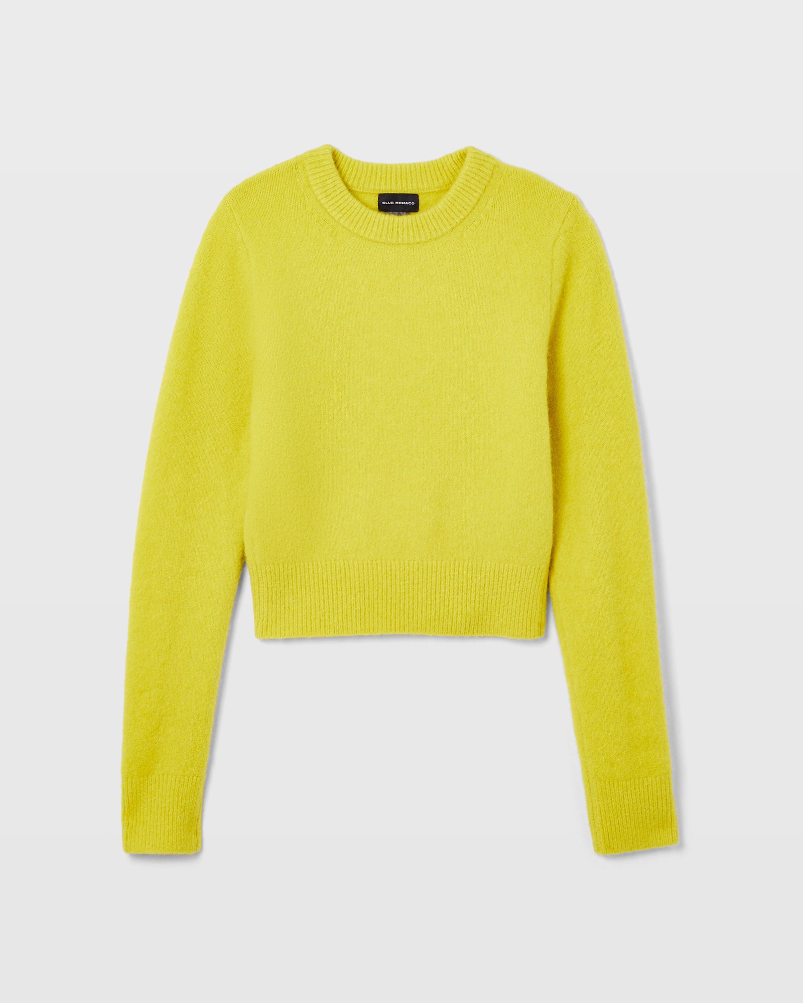 CLUB MONACO - Chandail à col ras du cou bouclé - Jaune