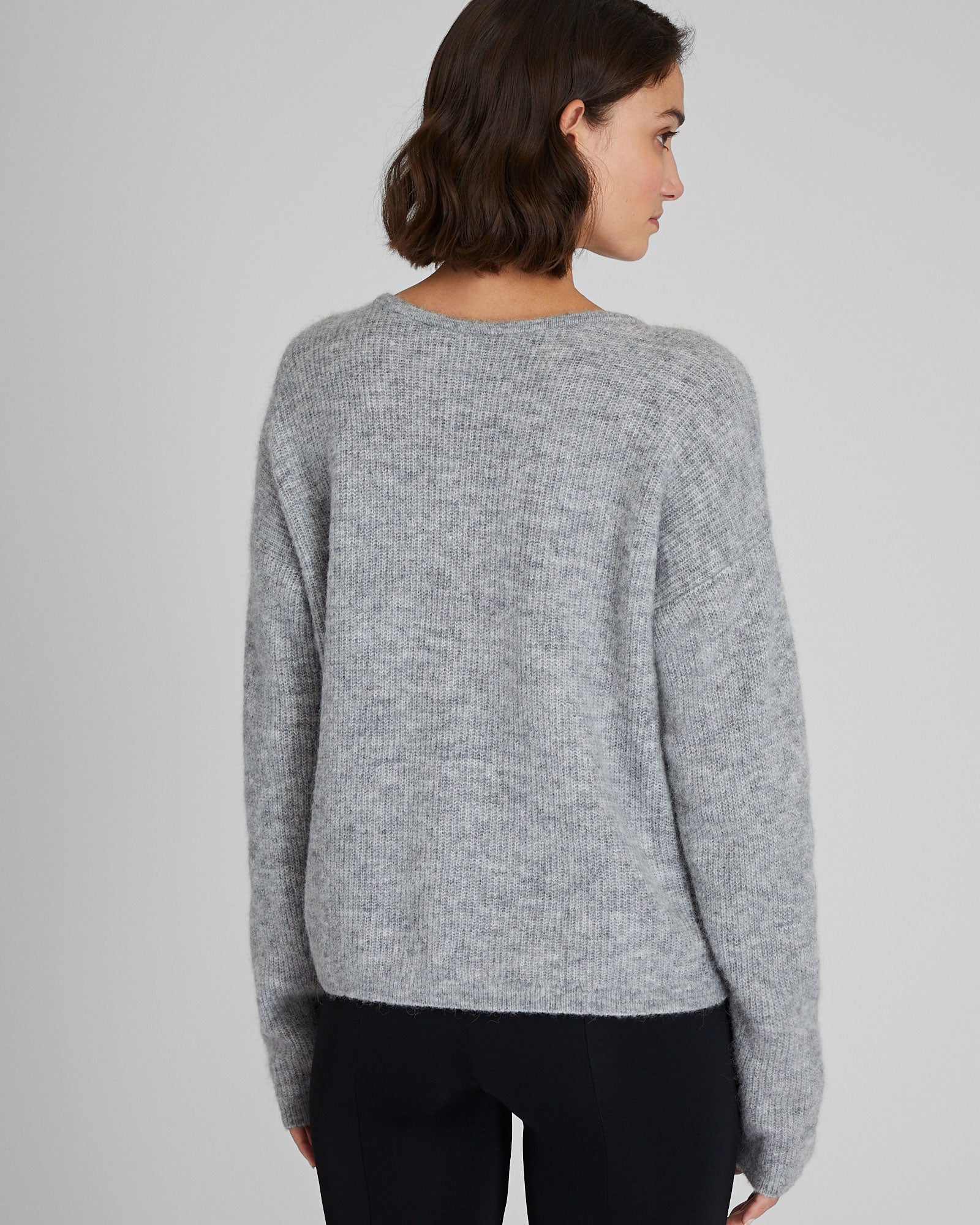 CLUB MONACO - Cardigan réversible à encolure en V - Gris Chiné Moyen