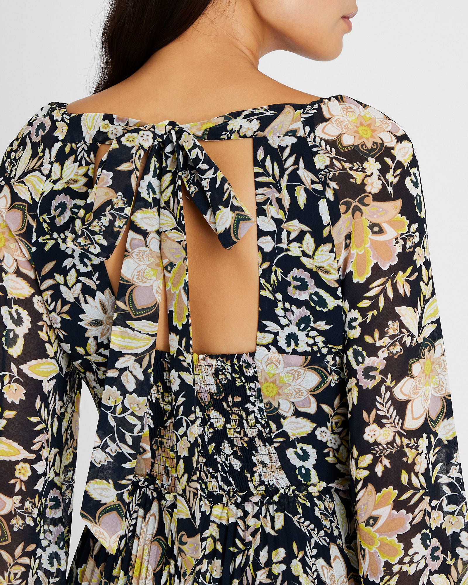 CLUB MONACO - Robe imprimée mi-longue - Mélange blax