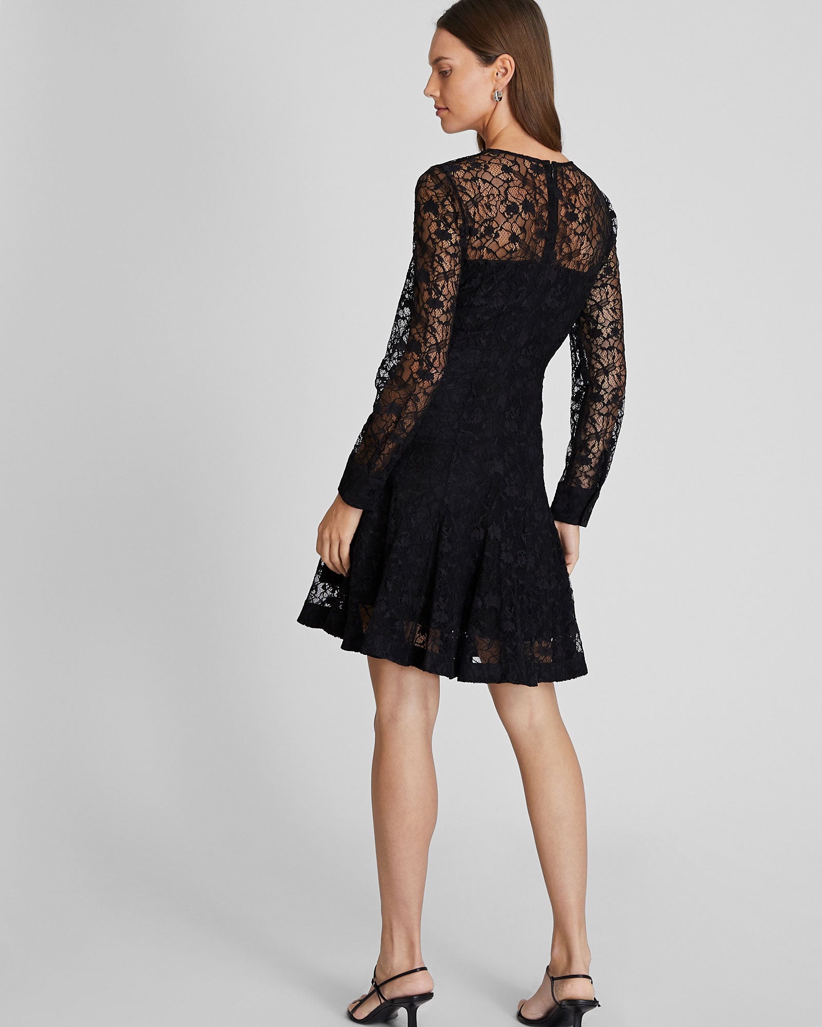 CLUB MONACO - Robe courte en dentelle - Noir