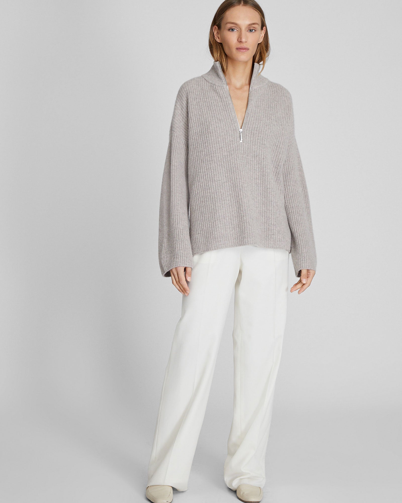 CLUB MONACO - Relaxed Cashmere Quarter-Zip Sweater - Honey Wheat