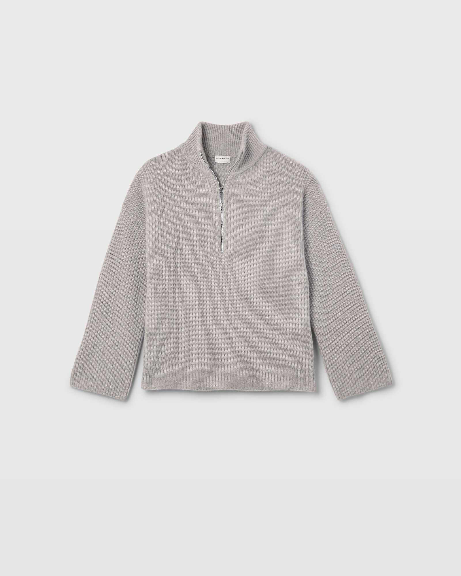 CLUB MONACO - Relaxed Cashmere Quarter-Zip Sweater - Honey Wheat