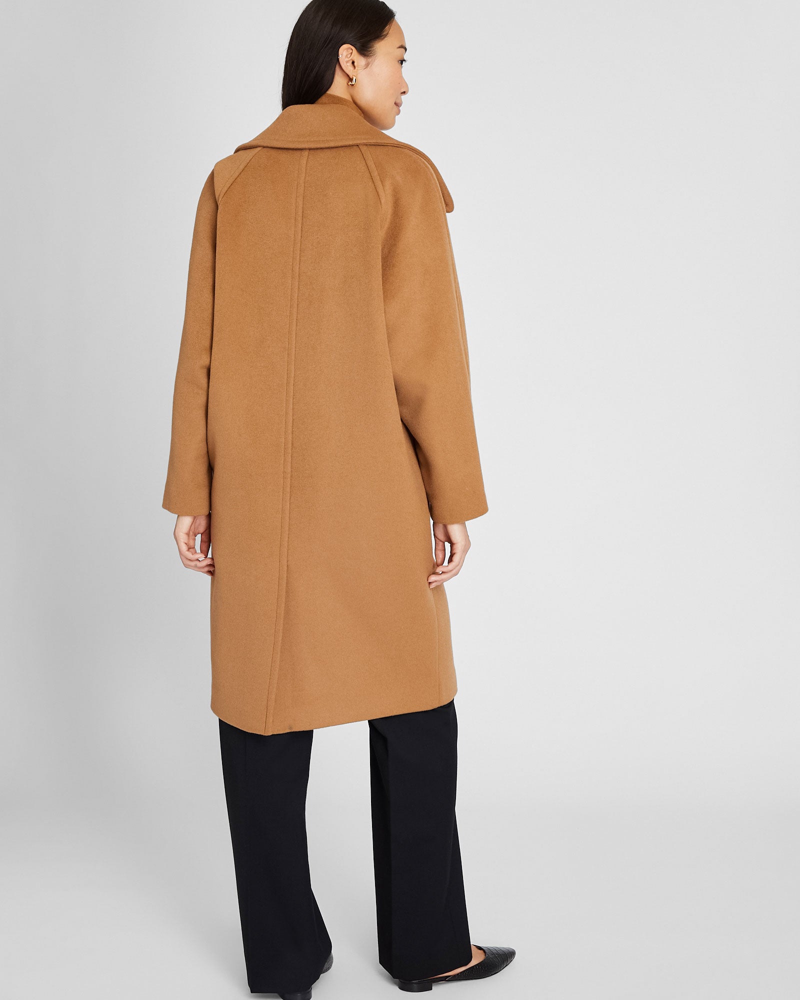 CLUB MONACO - Double-Breasted Relaxed Coat - Caramel