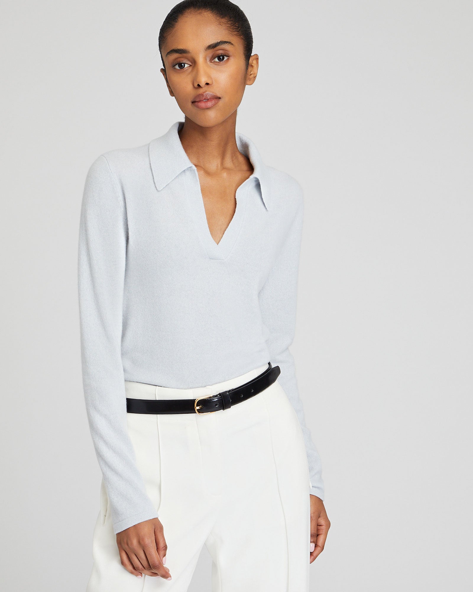 CLUB MONACO - Chandail en cachemire - Bleu Bruyère