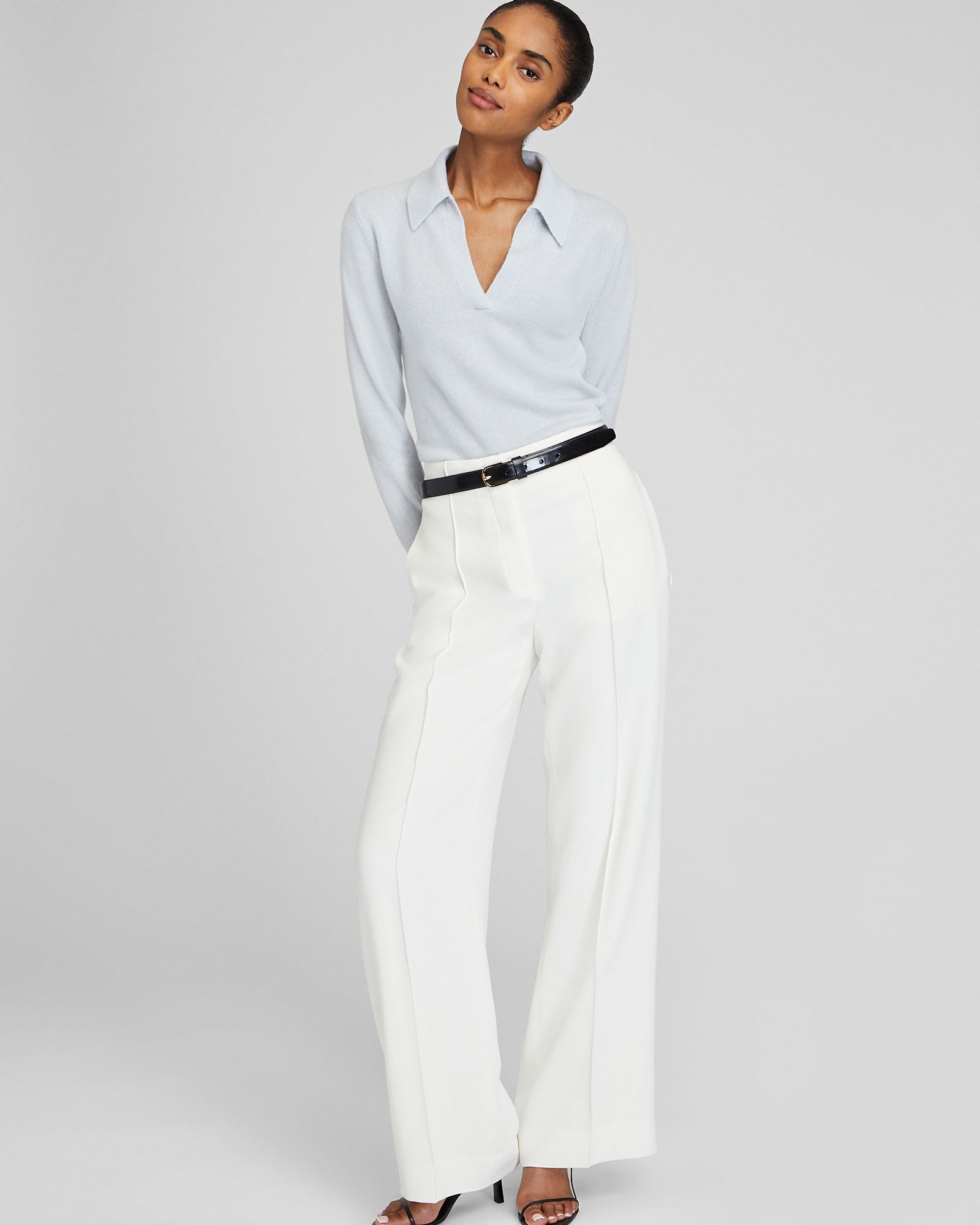 CLUB MONACO - Chandail en cachemire - Bleu Bruyère