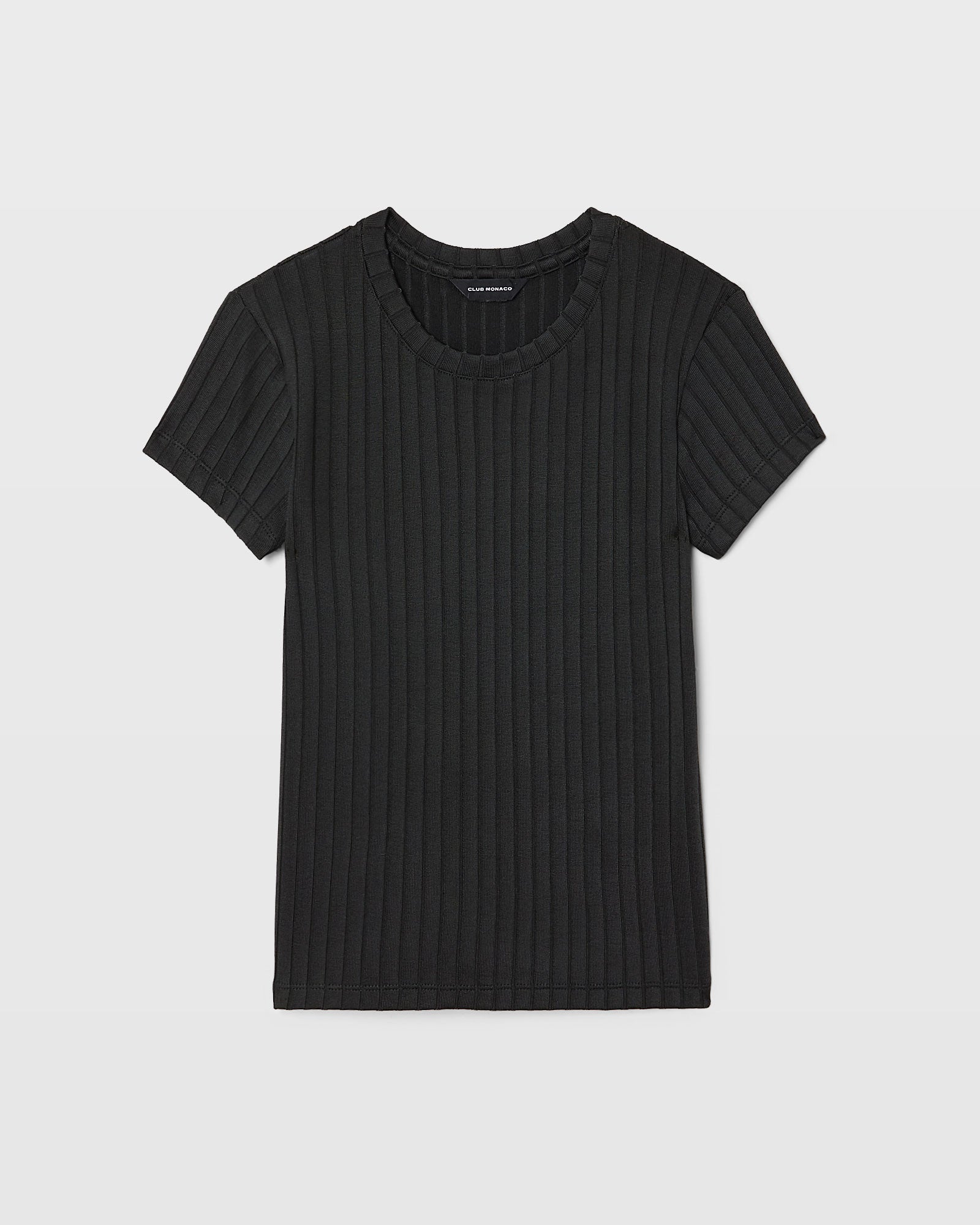 CLUB MONACO - Polished Wide-Rib Bowee Tee - Black