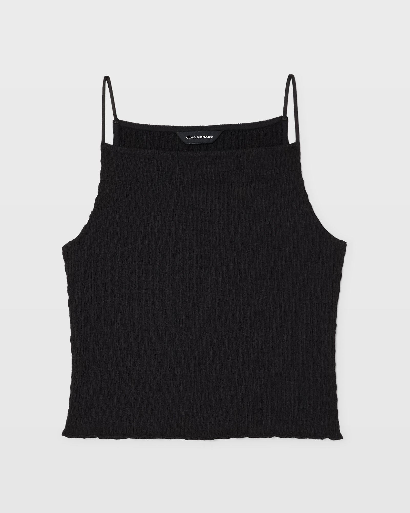 CLUB MONACO - Haut froncé à col cheminée - Noir