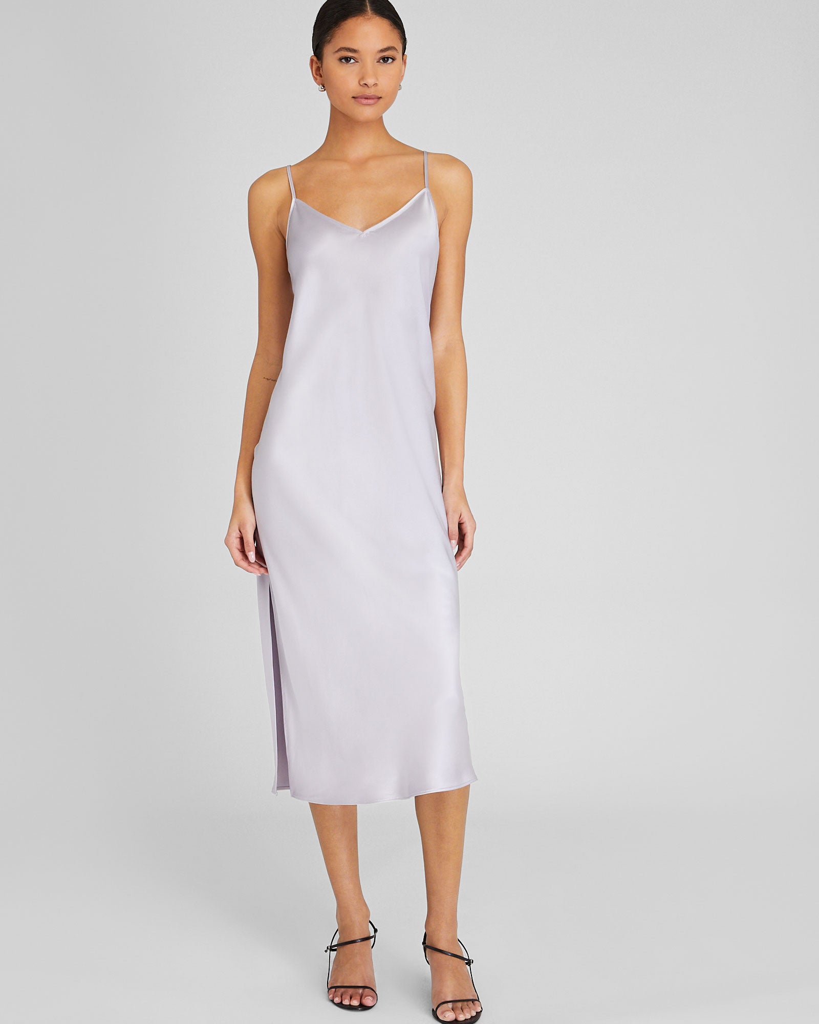 CLUB MONACO - Silk Charmeuse Midi Slip Dress - Medium Purple