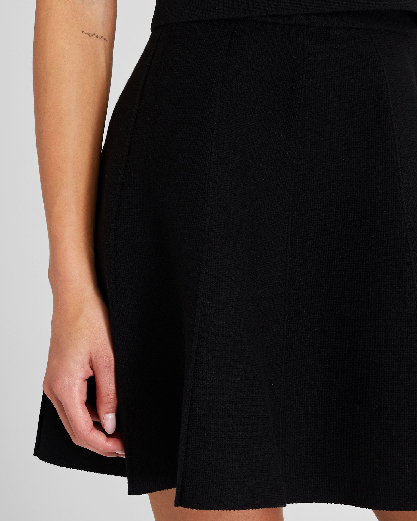 CLUB MONACO - Milano Knit Mini Skirt - Black