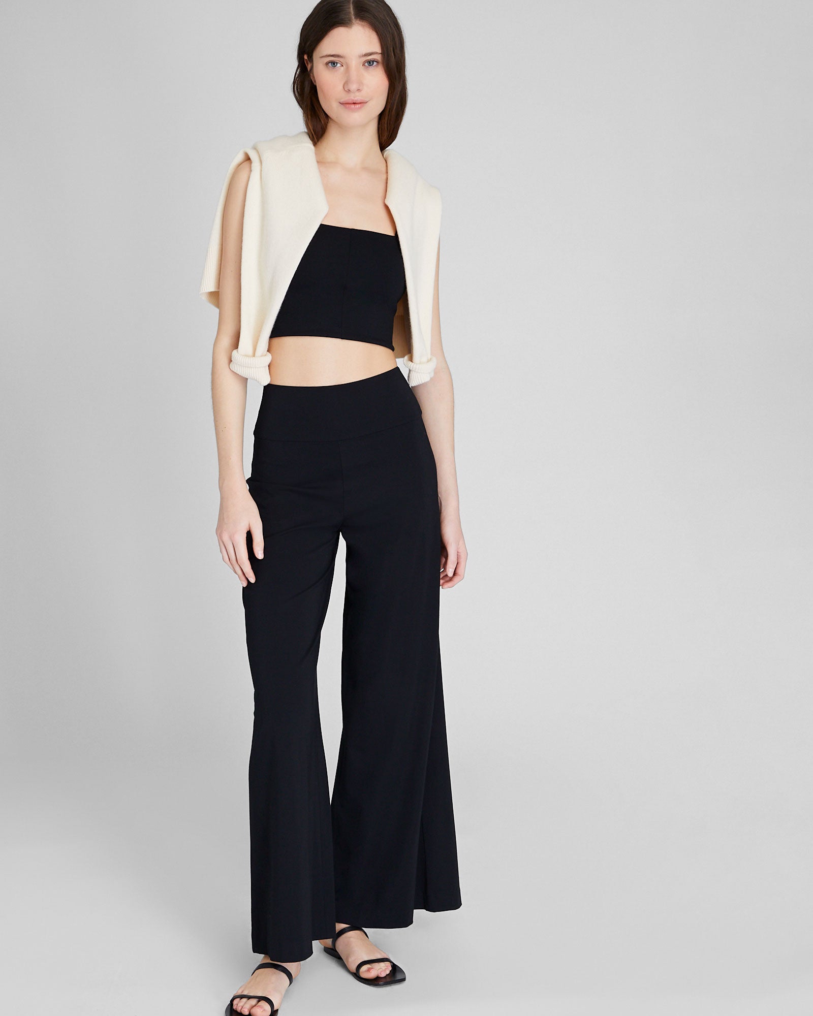 CLUB MONACO - Pantalon à jambe large - Noir