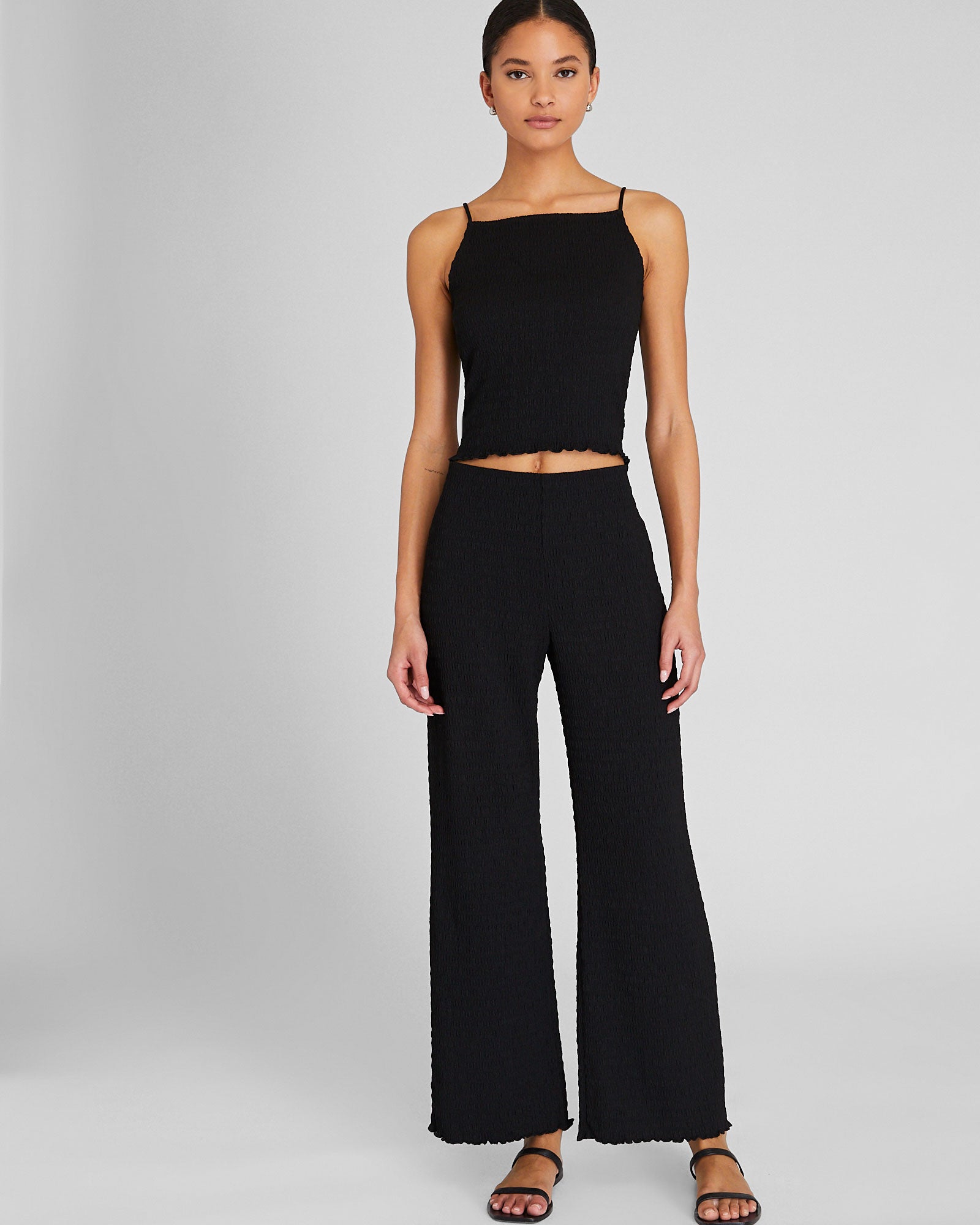 CLUB MONACO - Pantalon à détails froncés - Noir