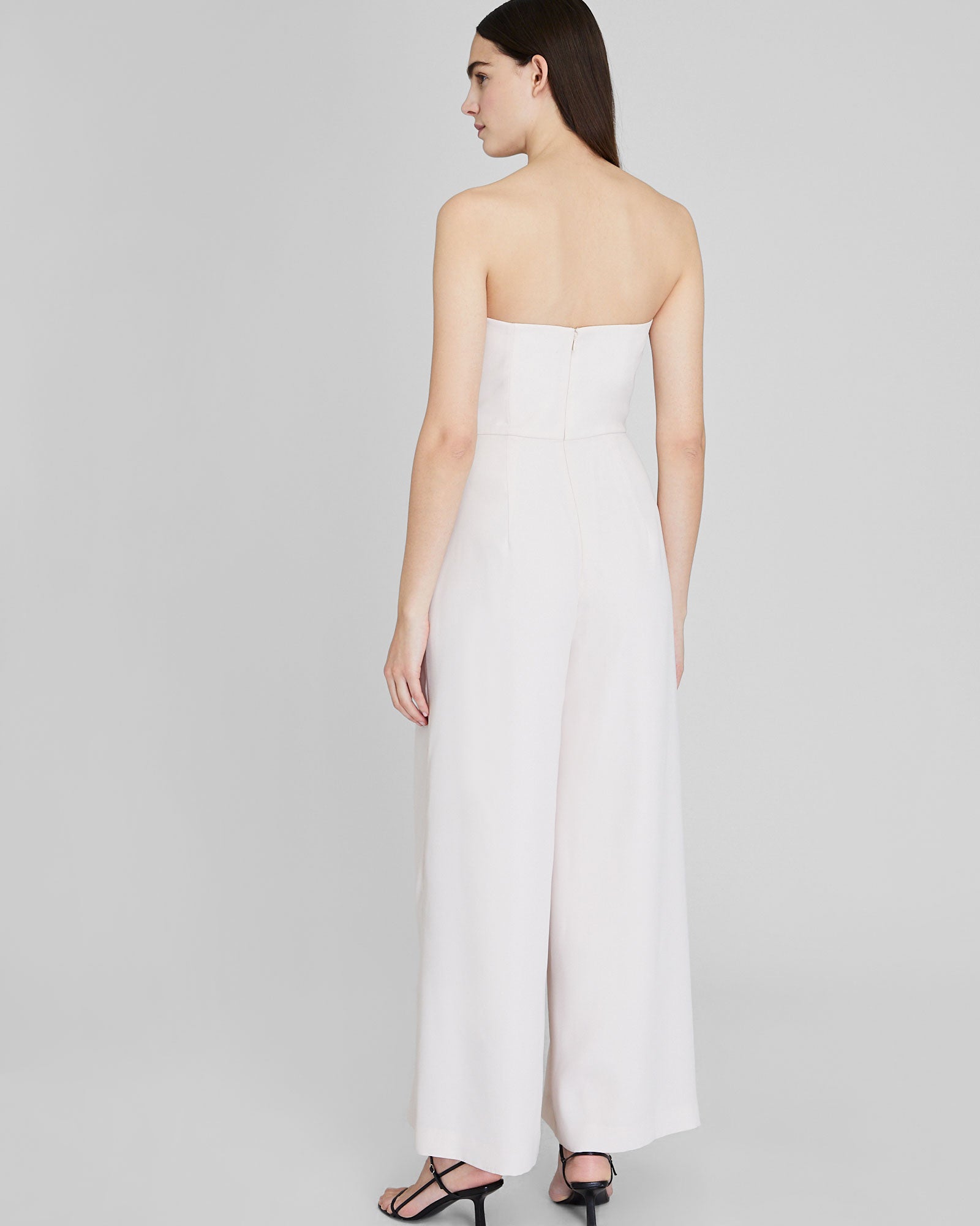 CLUB MONACO - Combinaison drapée sans bretelles - Rose clair