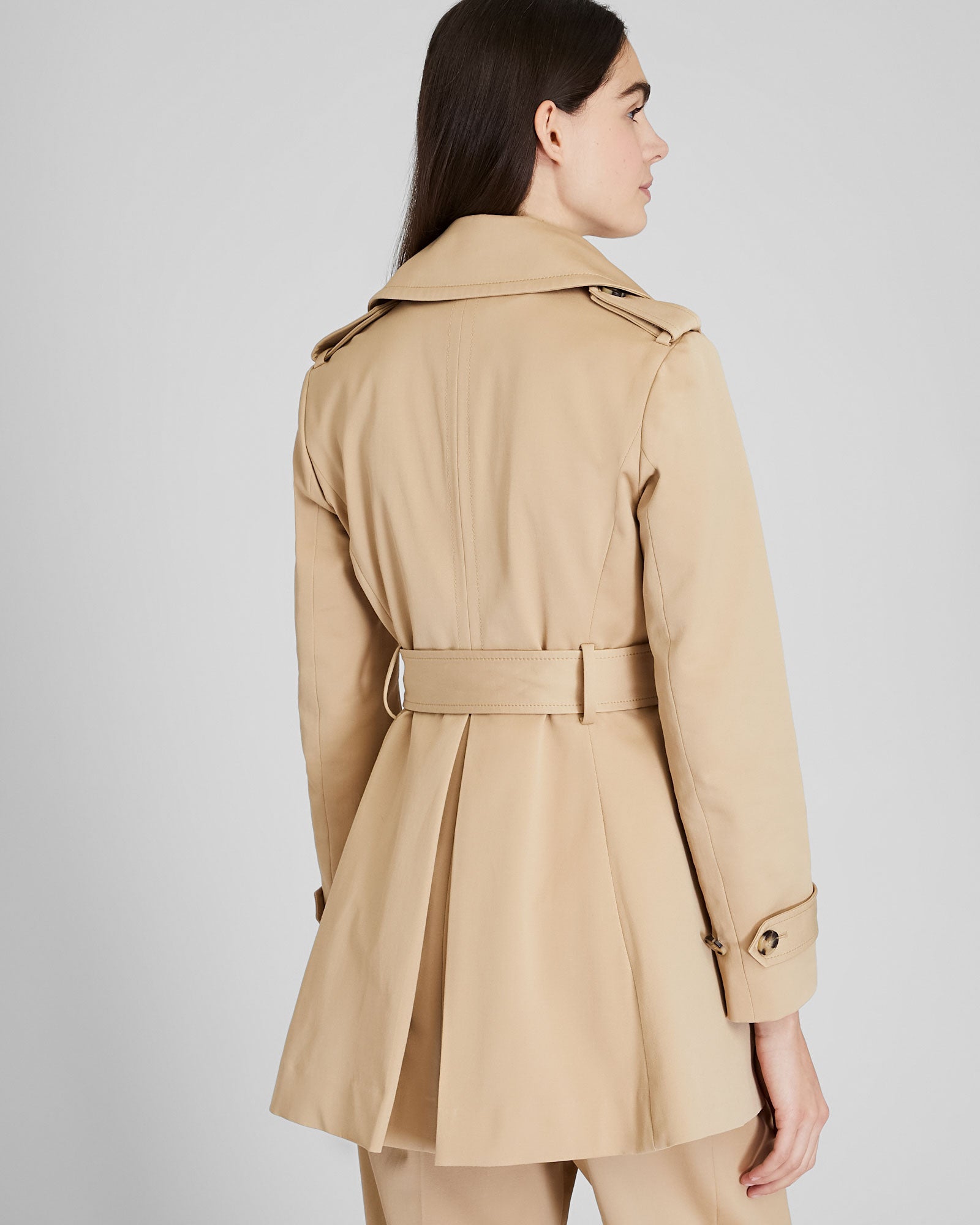 CLUB MONACO - Fit & Flare Trench Coat - Khaki