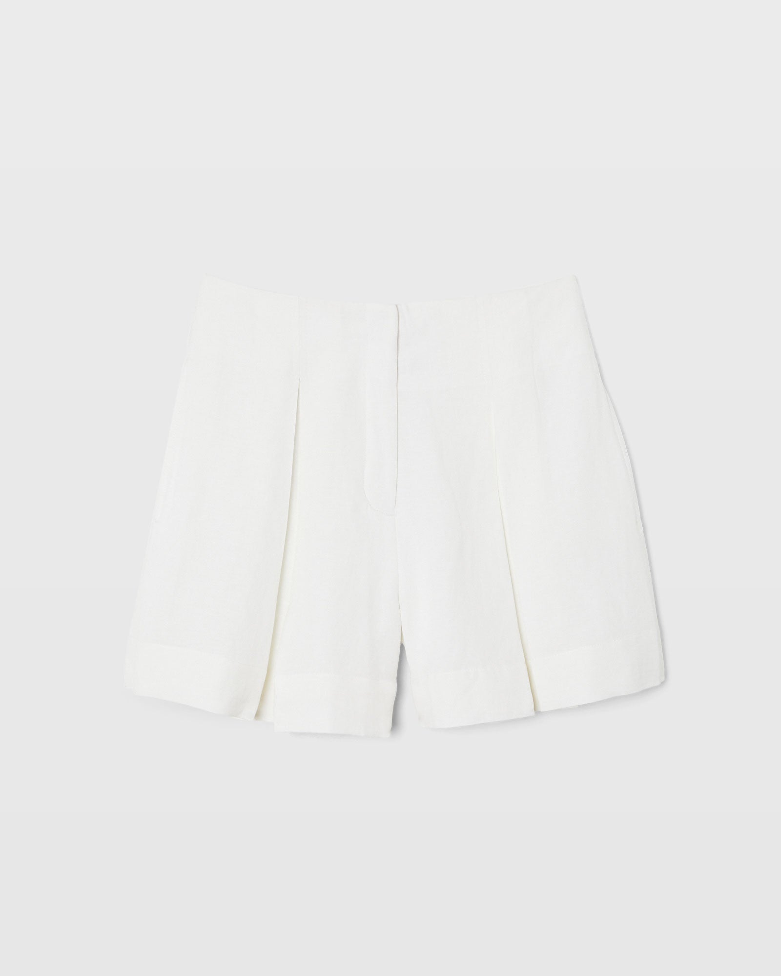 CLUB MONACO - Short mi-long plissé - Blanc Cassé