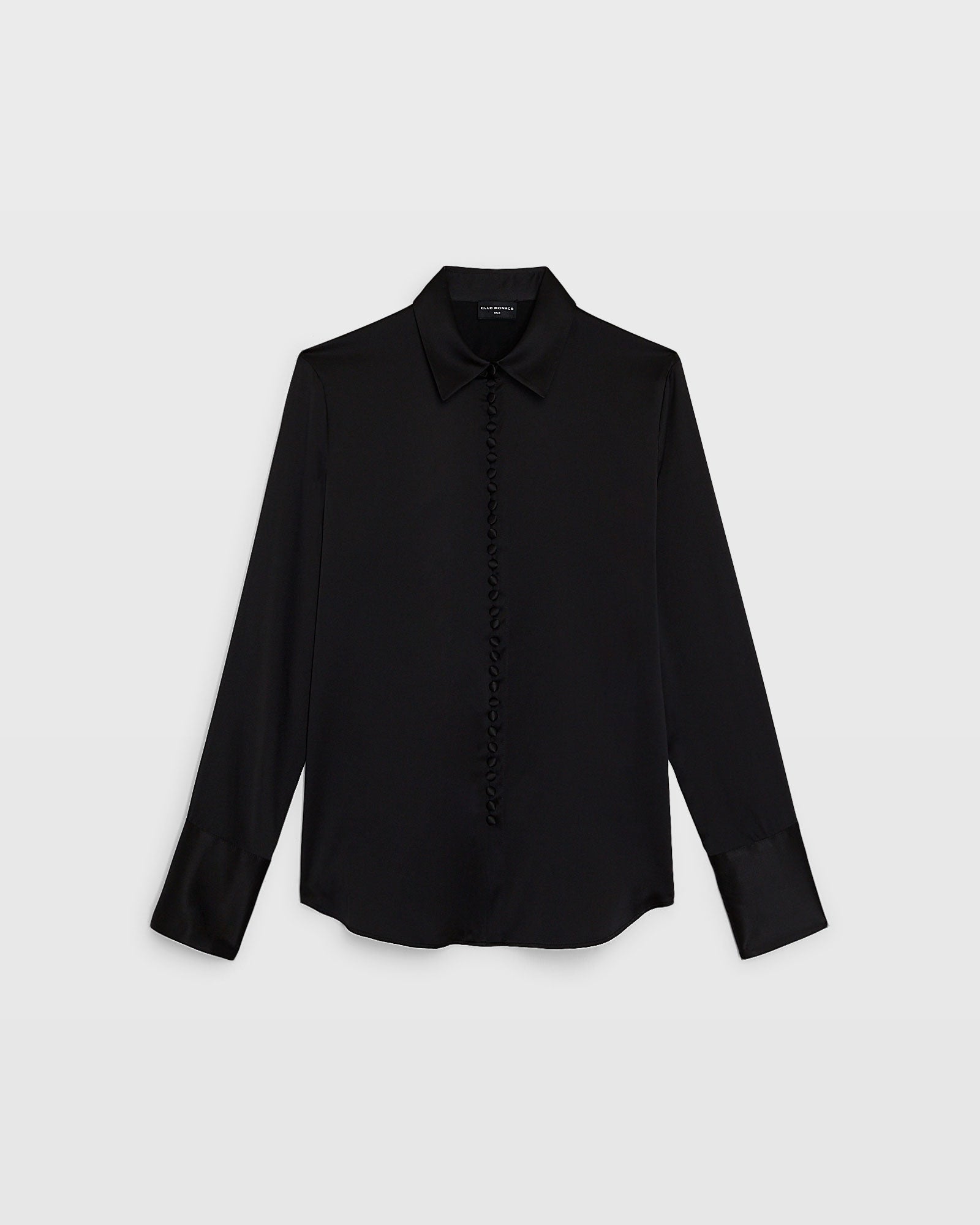 CLUB MONACO - Chemise Helek en soie charmeuse - Noir