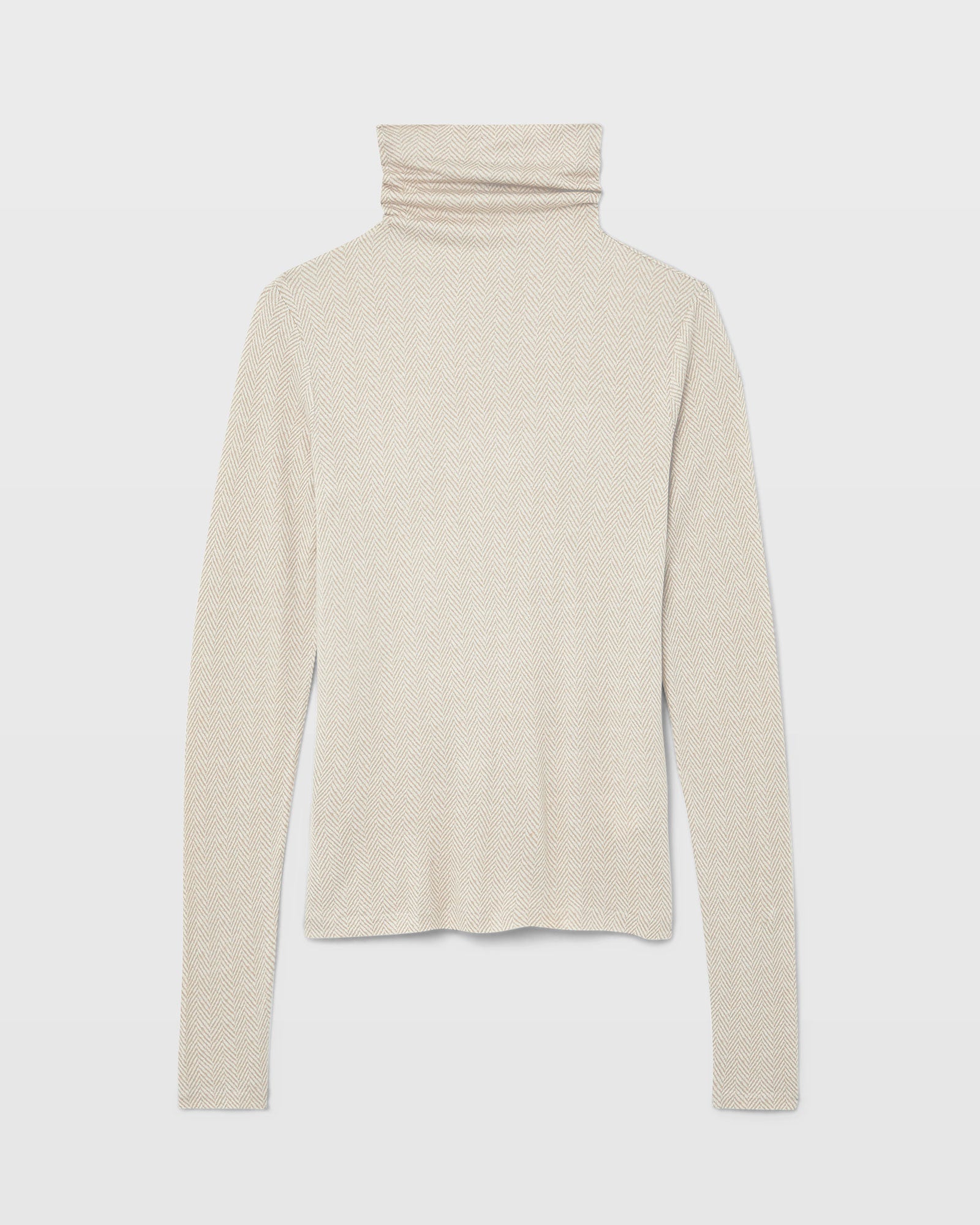 CLUB MONACO - Printed Julie Turtleneck - Light Brown Mix