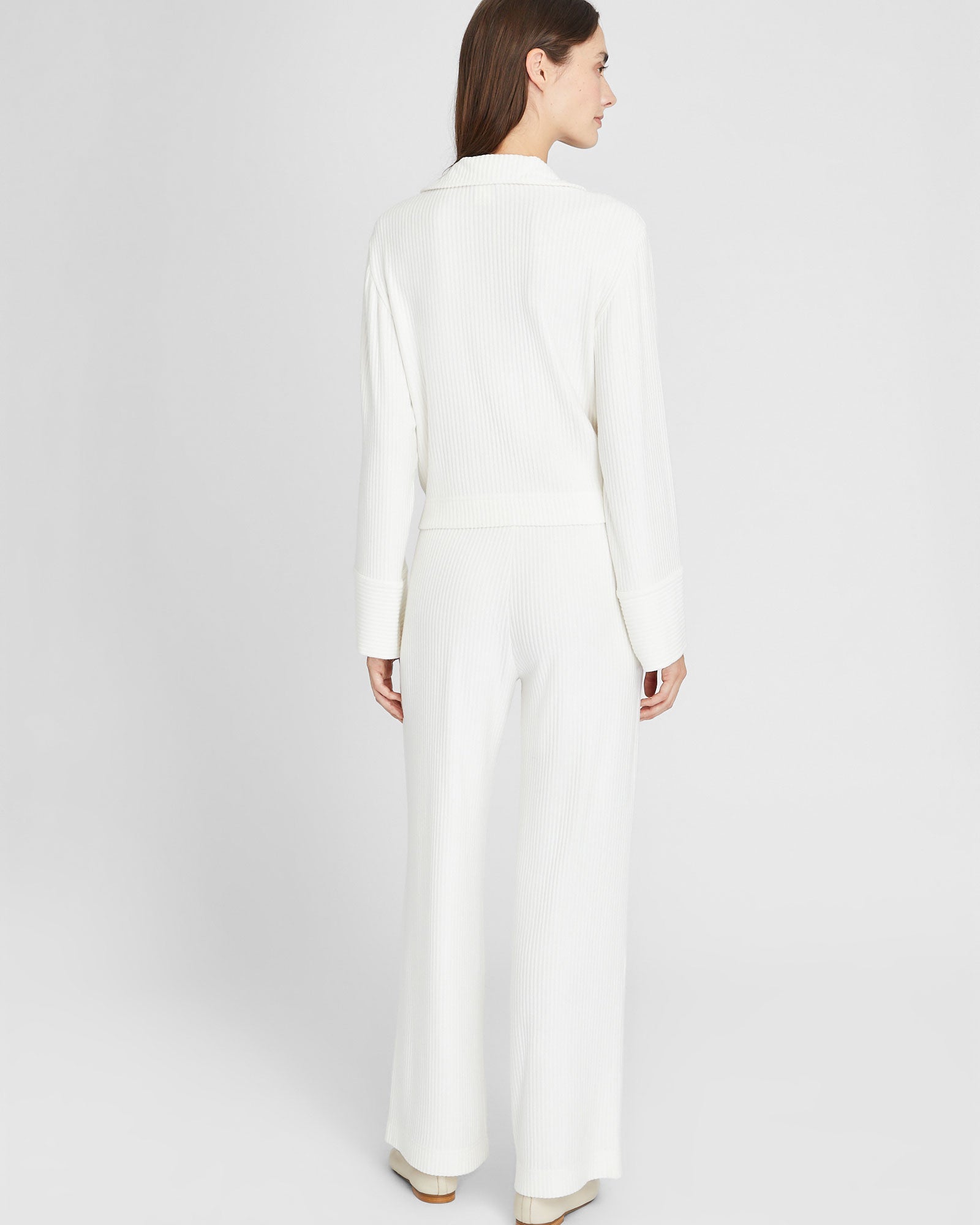 CLUB MONACO - Pantalon d'intérieur côtelé - Blanc Cassé