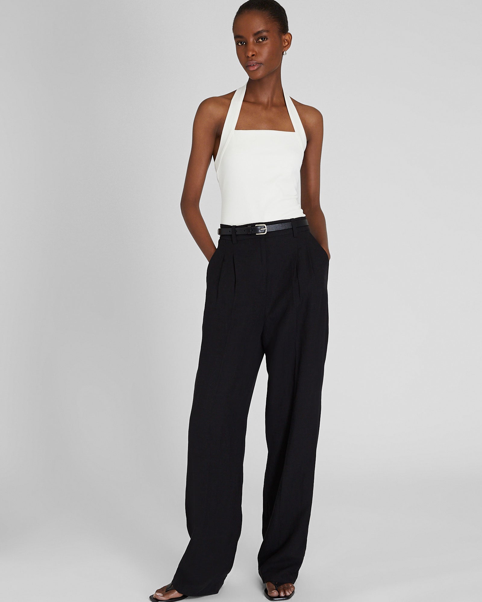 CLUB MONACO - Haut dos nu moulant - Blanc