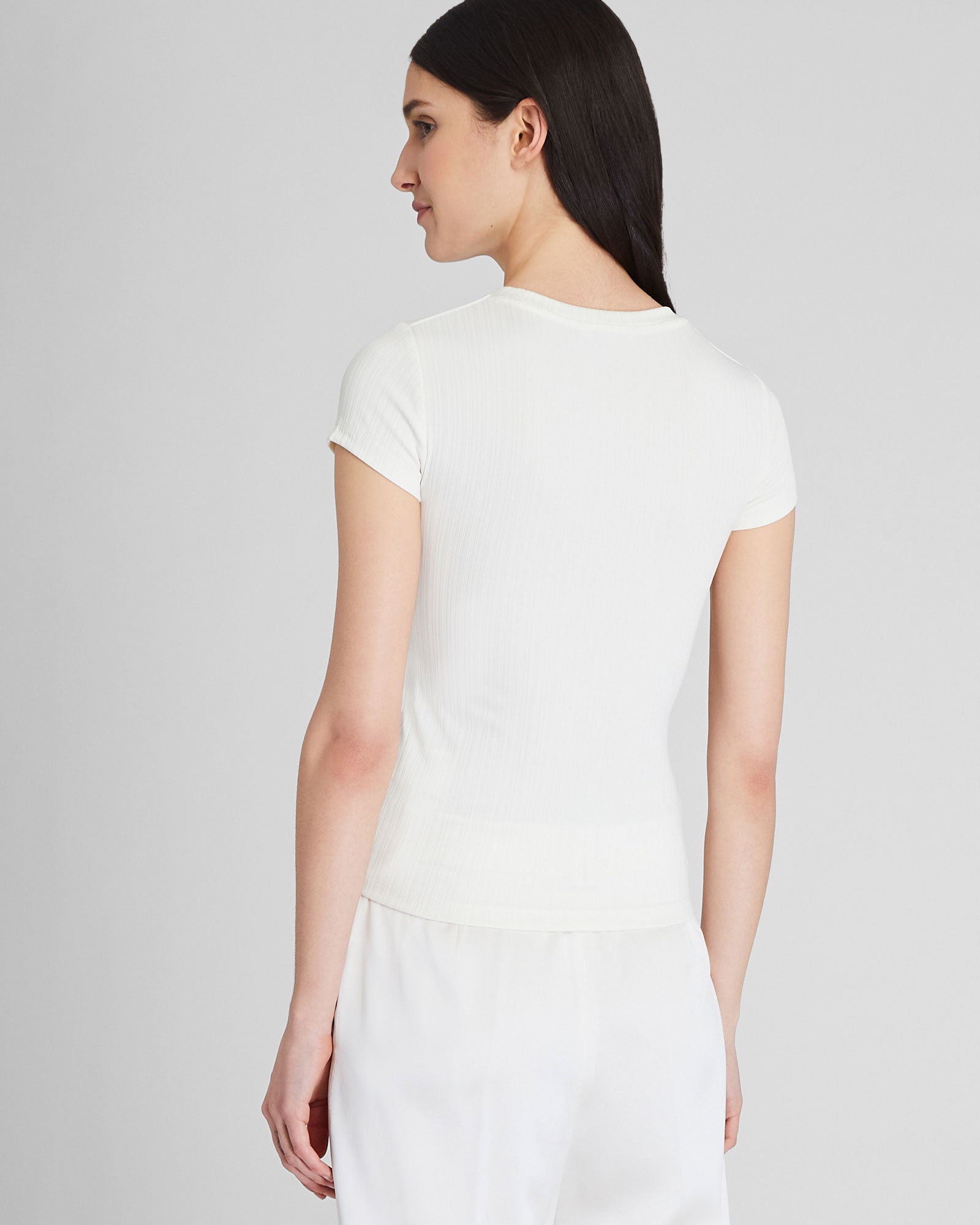 CLUB MONACO - T-shirt plissé Bowee - Blanc Antique