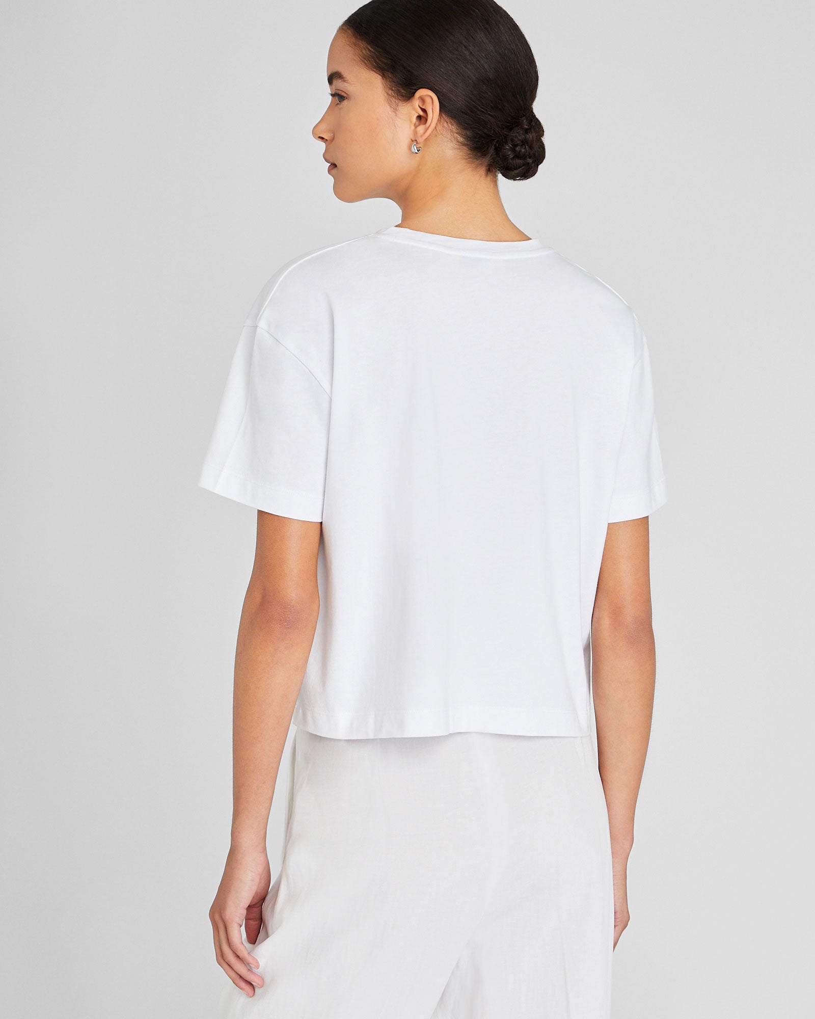CLUB MONACO - T-shirt carré en coton pima - Blanc