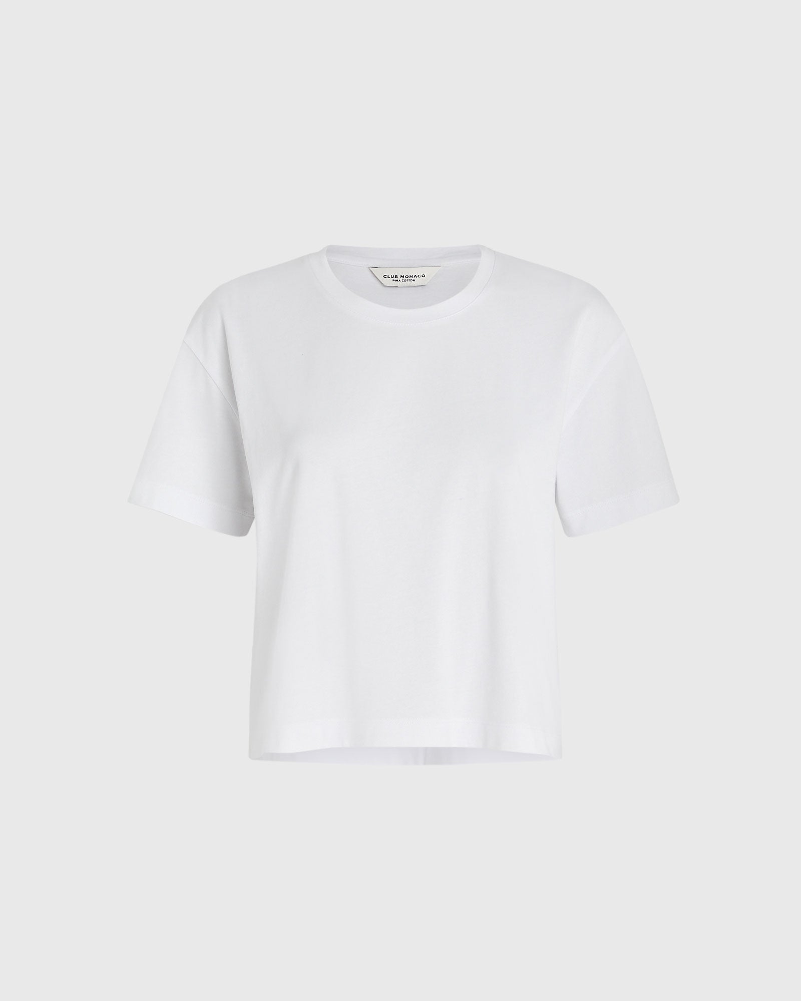 CLUB MONACO - T-shirt carré en coton pima - Blanc