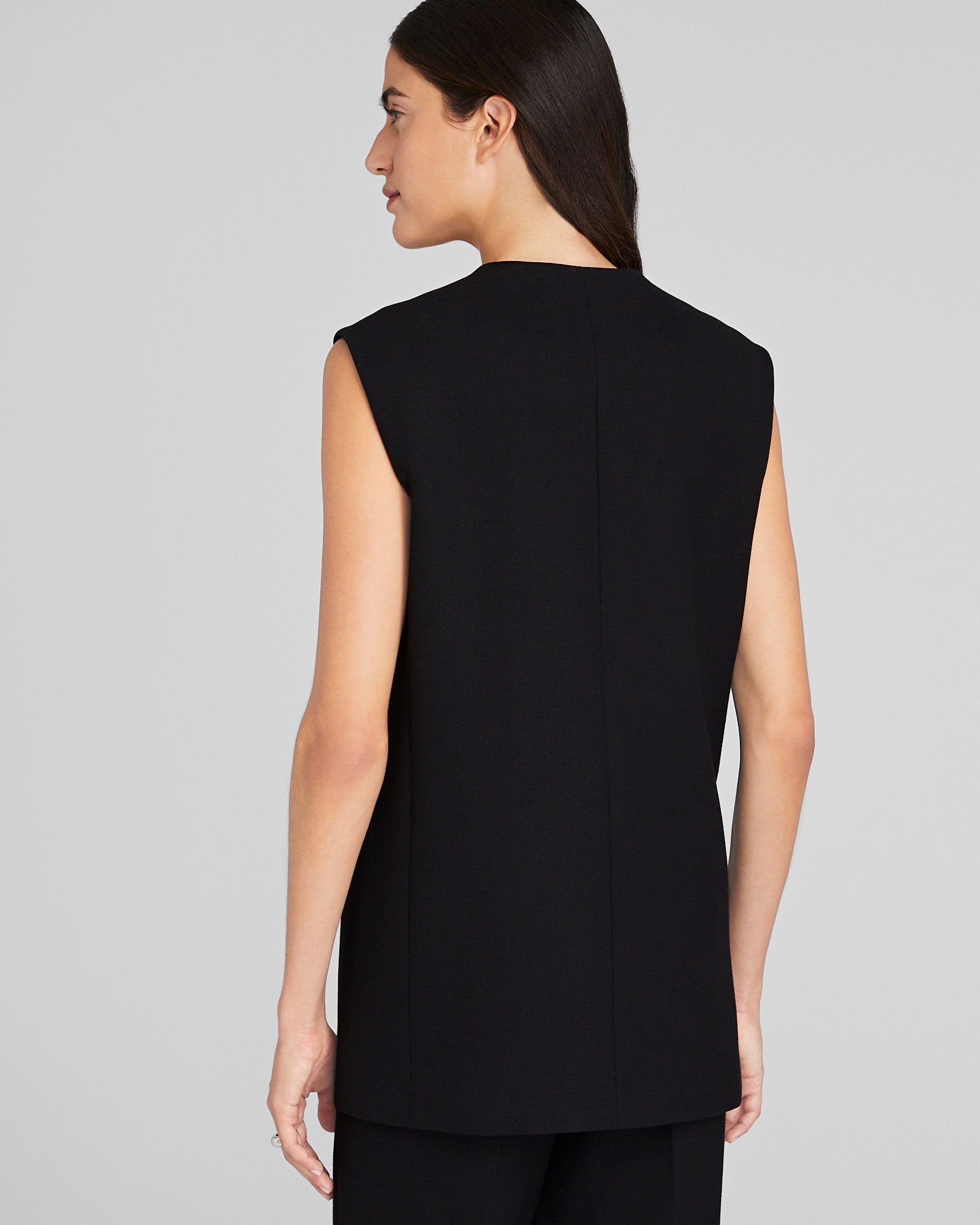 CLUB MONACO - Relaxed Long Vest - Black