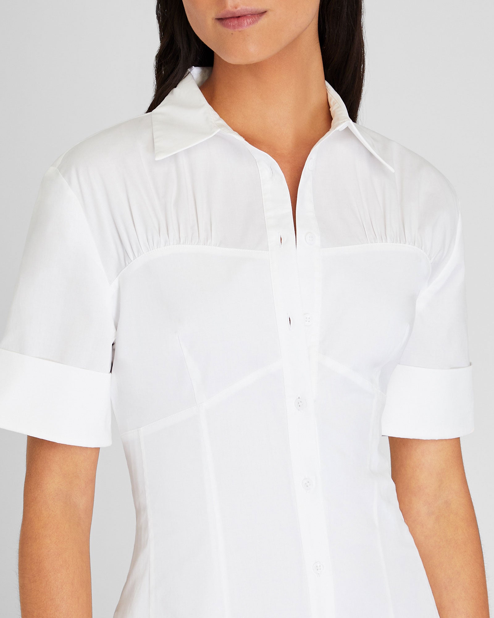 CLUB MONACO - Cotton Poplin Midi Shirt Dress - Off White