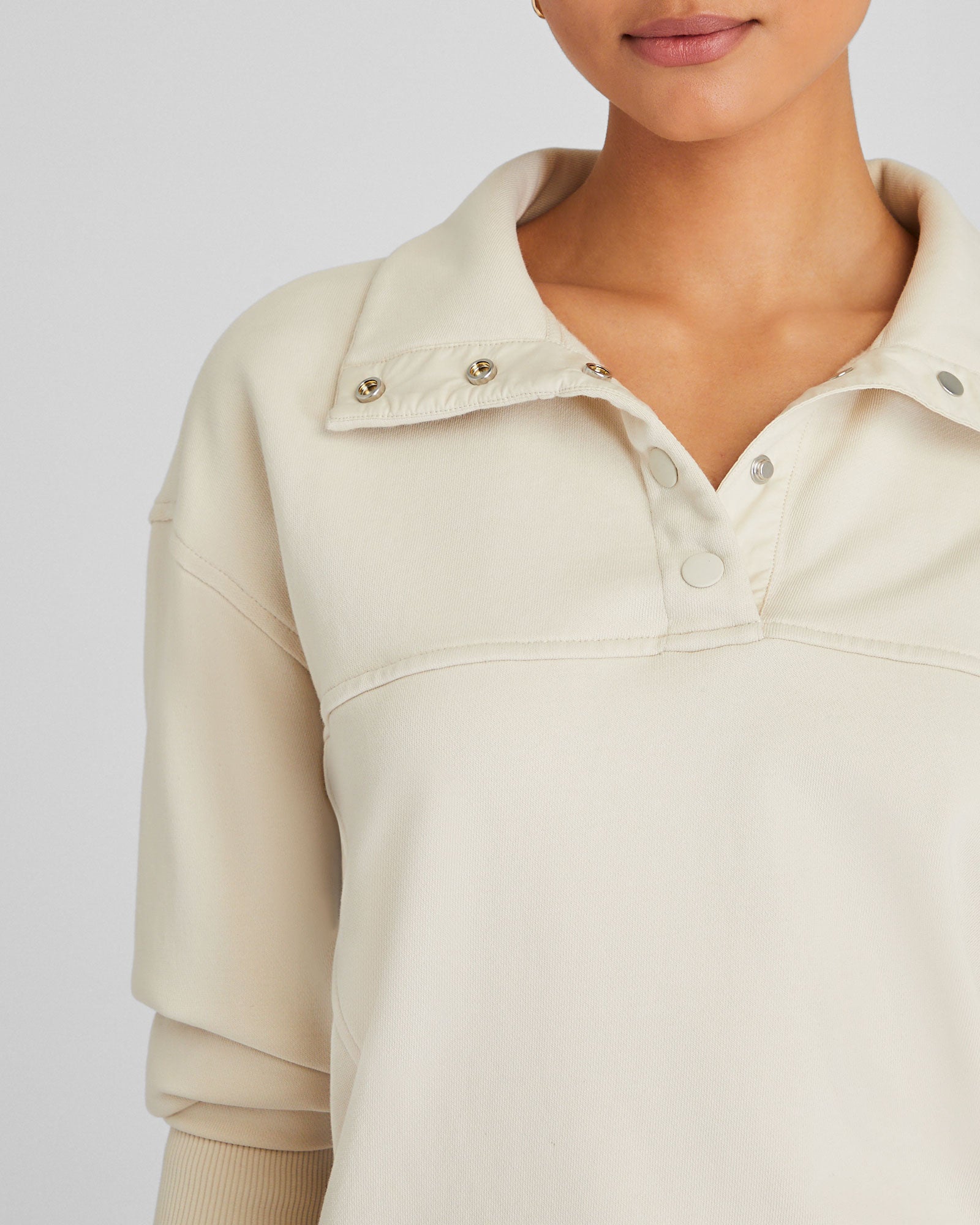 CLUB MONACO - Terry Sweatshirt - Milk