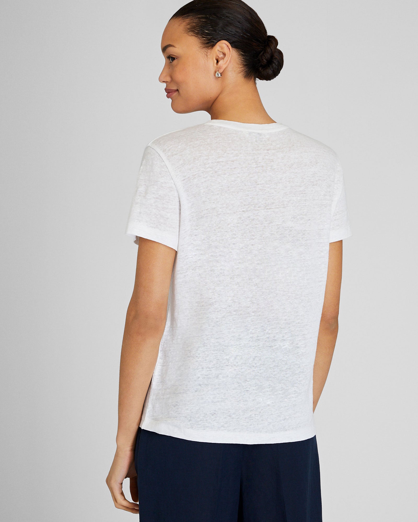 CLUB MONACO - Linen Tee - White