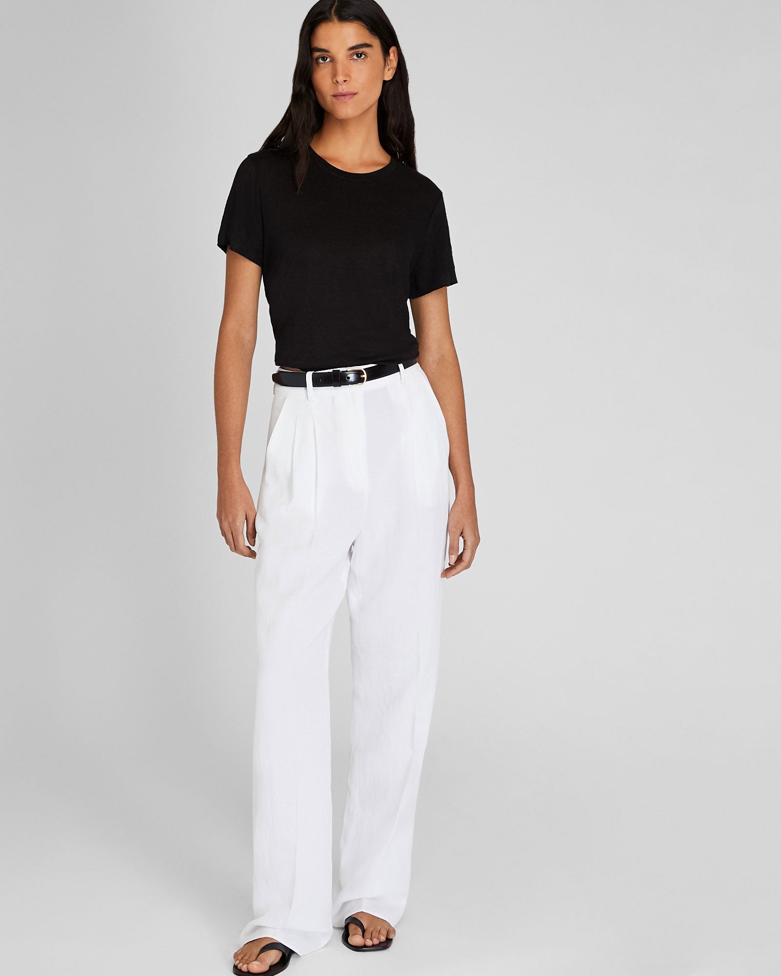 CLUB MONACO - T-shirt en lin - Noir
