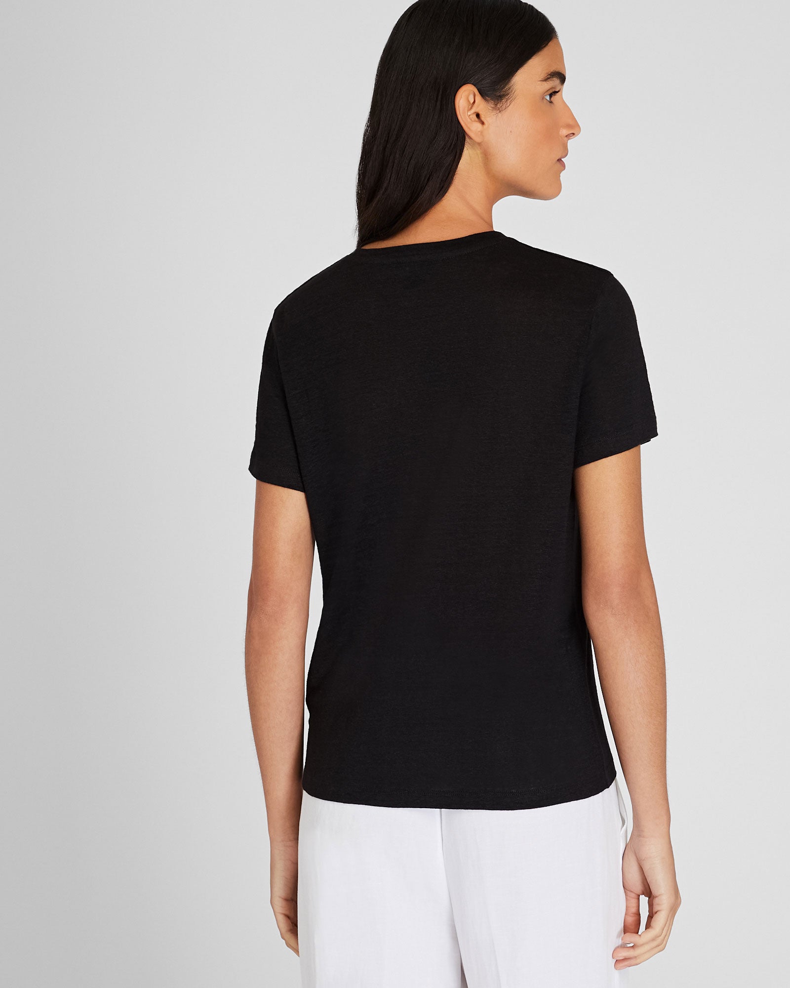 CLUB MONACO - T-shirt en lin - Noir