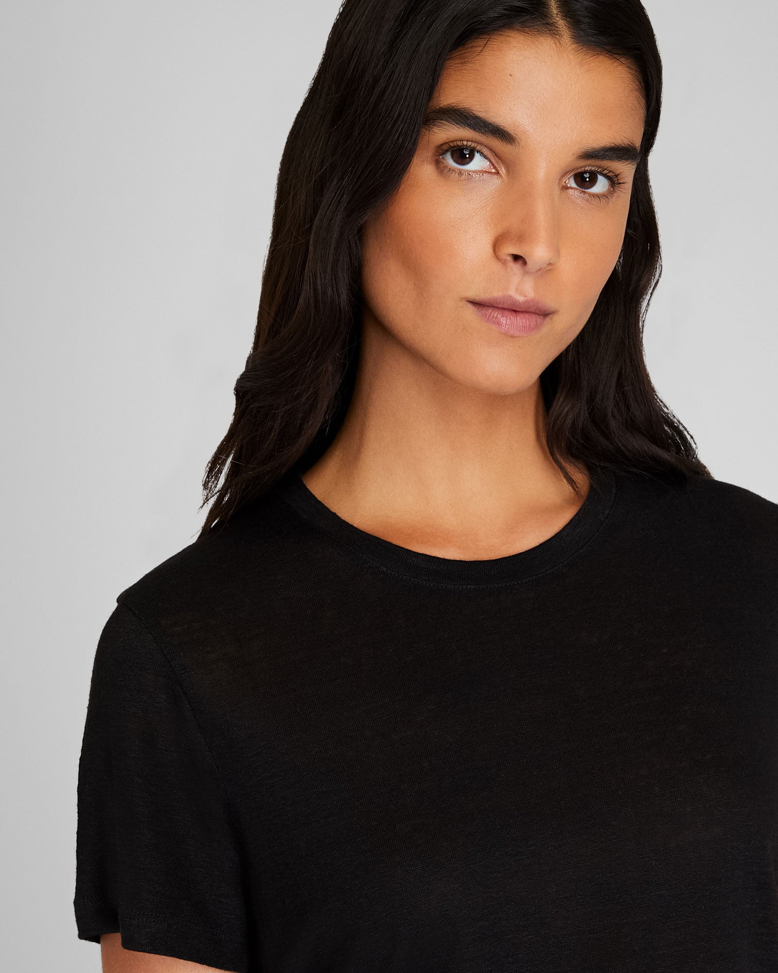 CLUB MONACO - T-shirt en lin - Noir