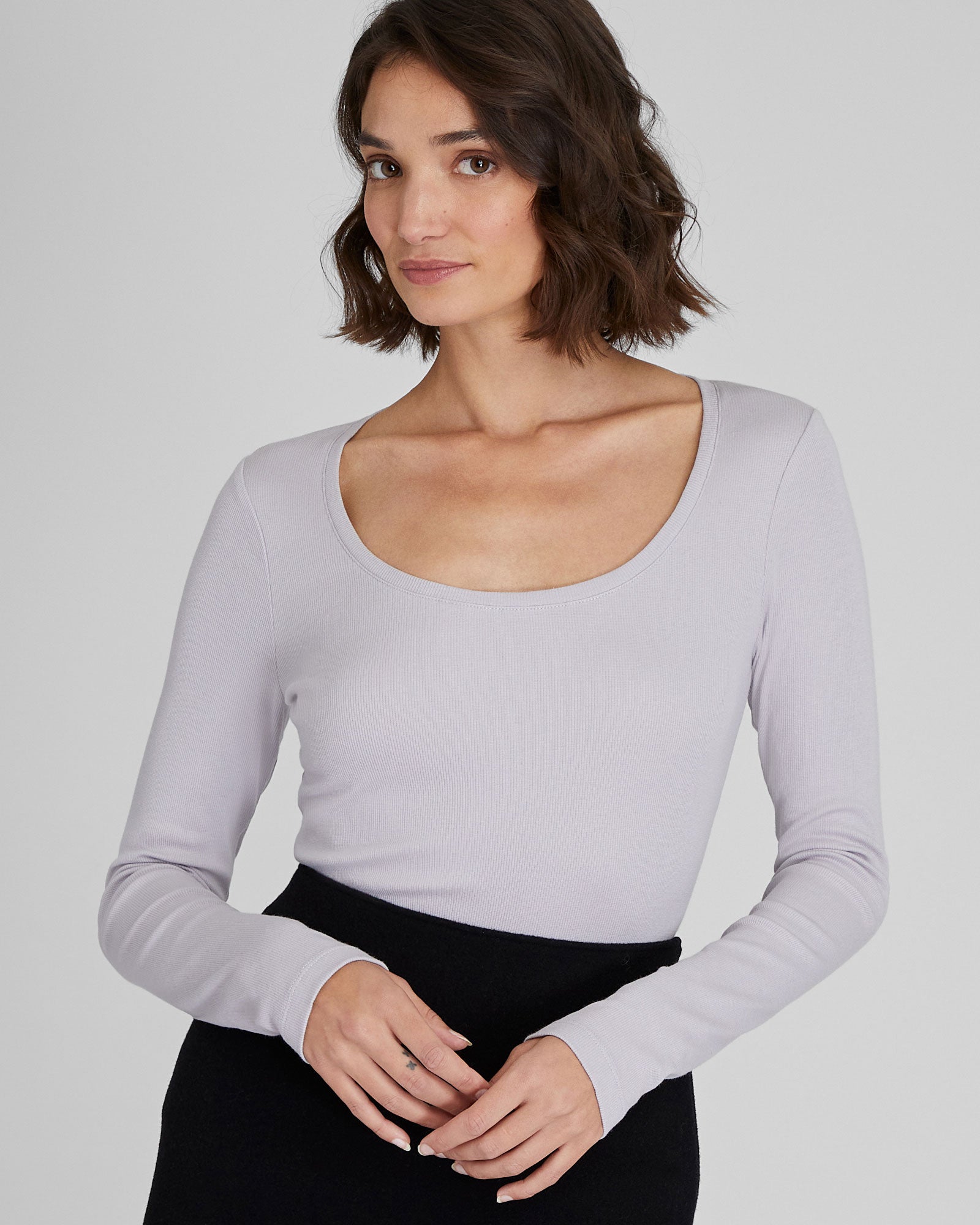 CLUB MONACO - Haut Carolena à encolure dégagée - Lilas doux