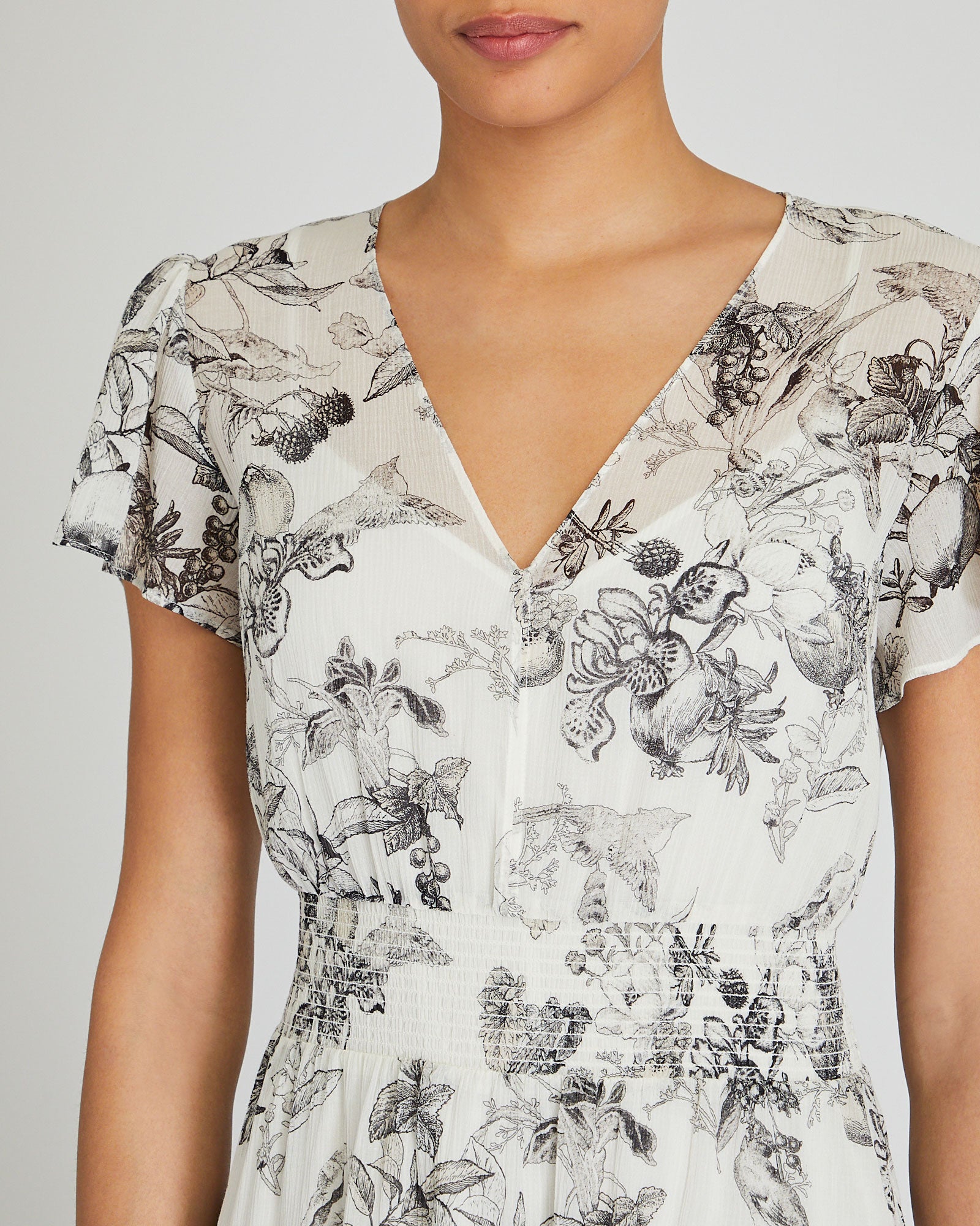 CLUB MONACO - Robe à ourlet asymétrique - Blanc