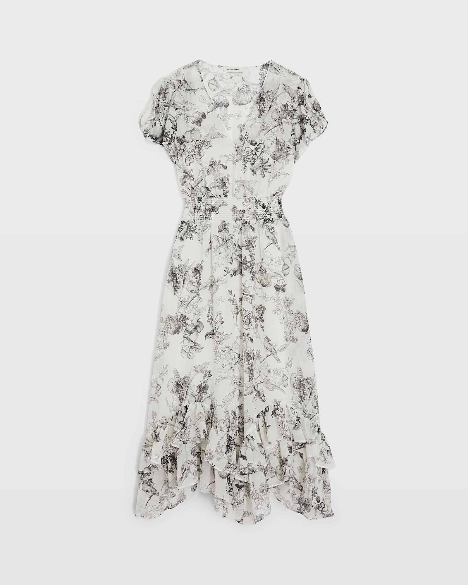 CLUB MONACO - Robe à ourlet asymétrique - Blanc