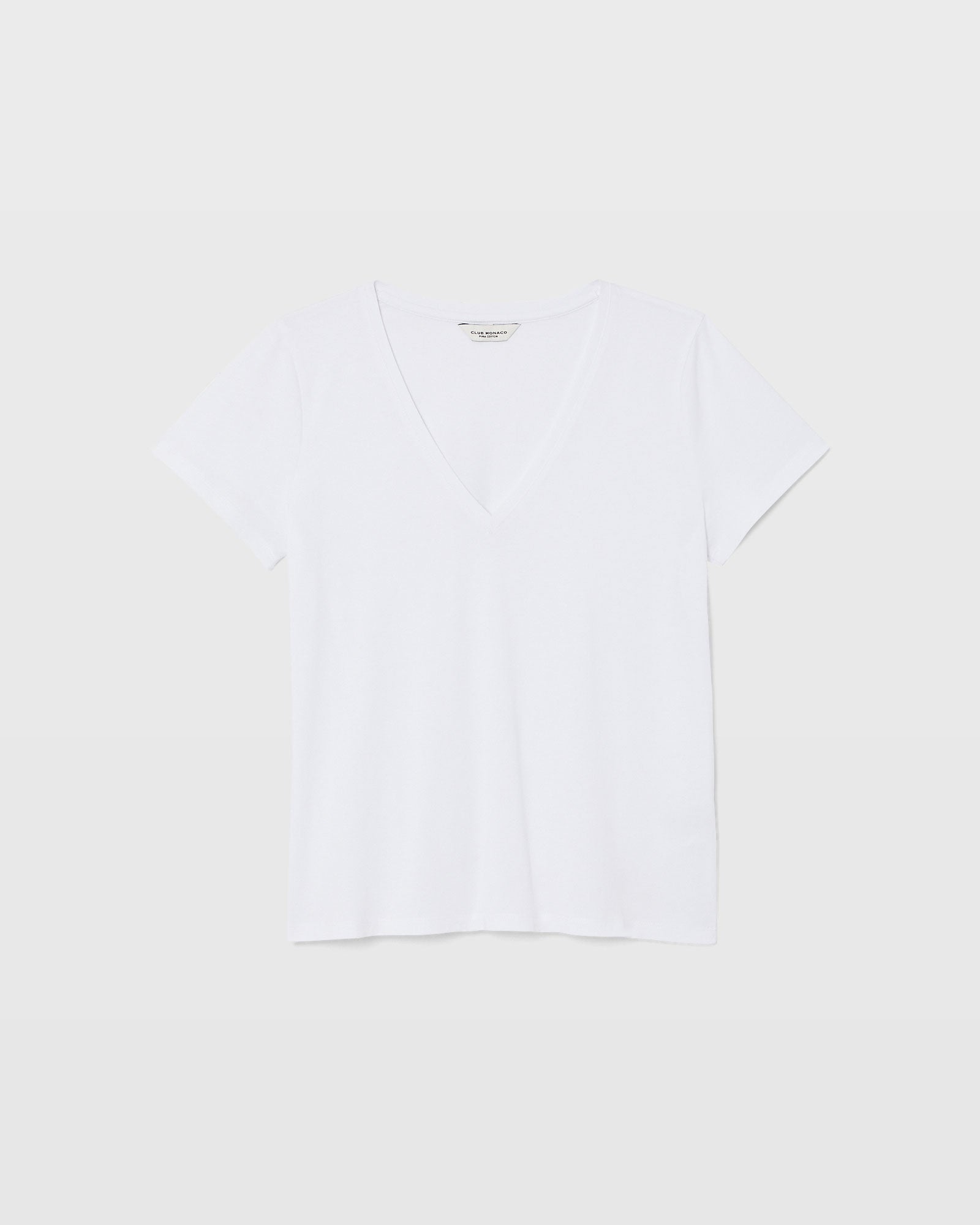 CLUB MONACO - The V-Neck Tee - White