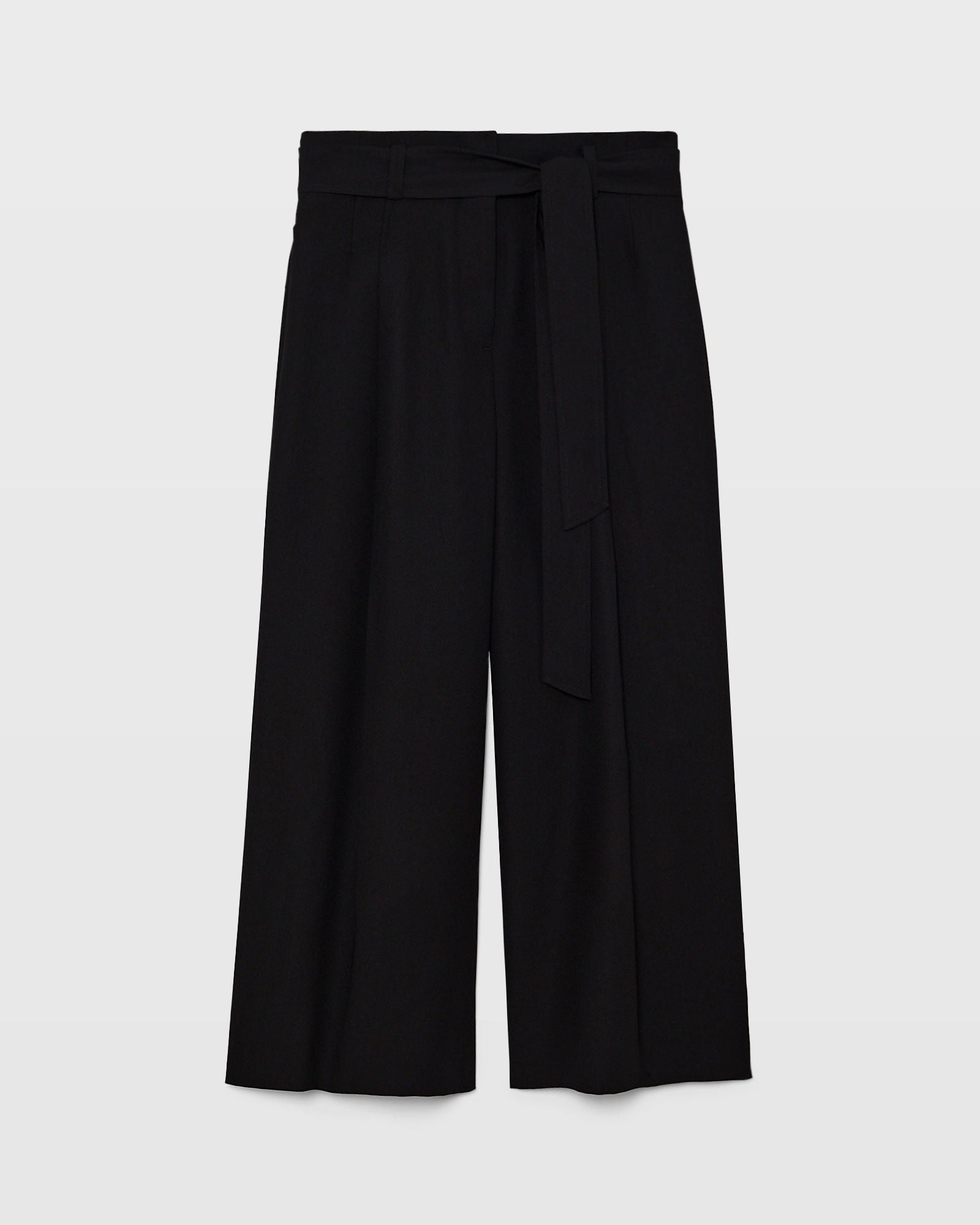 CLUB MONACO - Crepe Tie Waist Culotte - Black