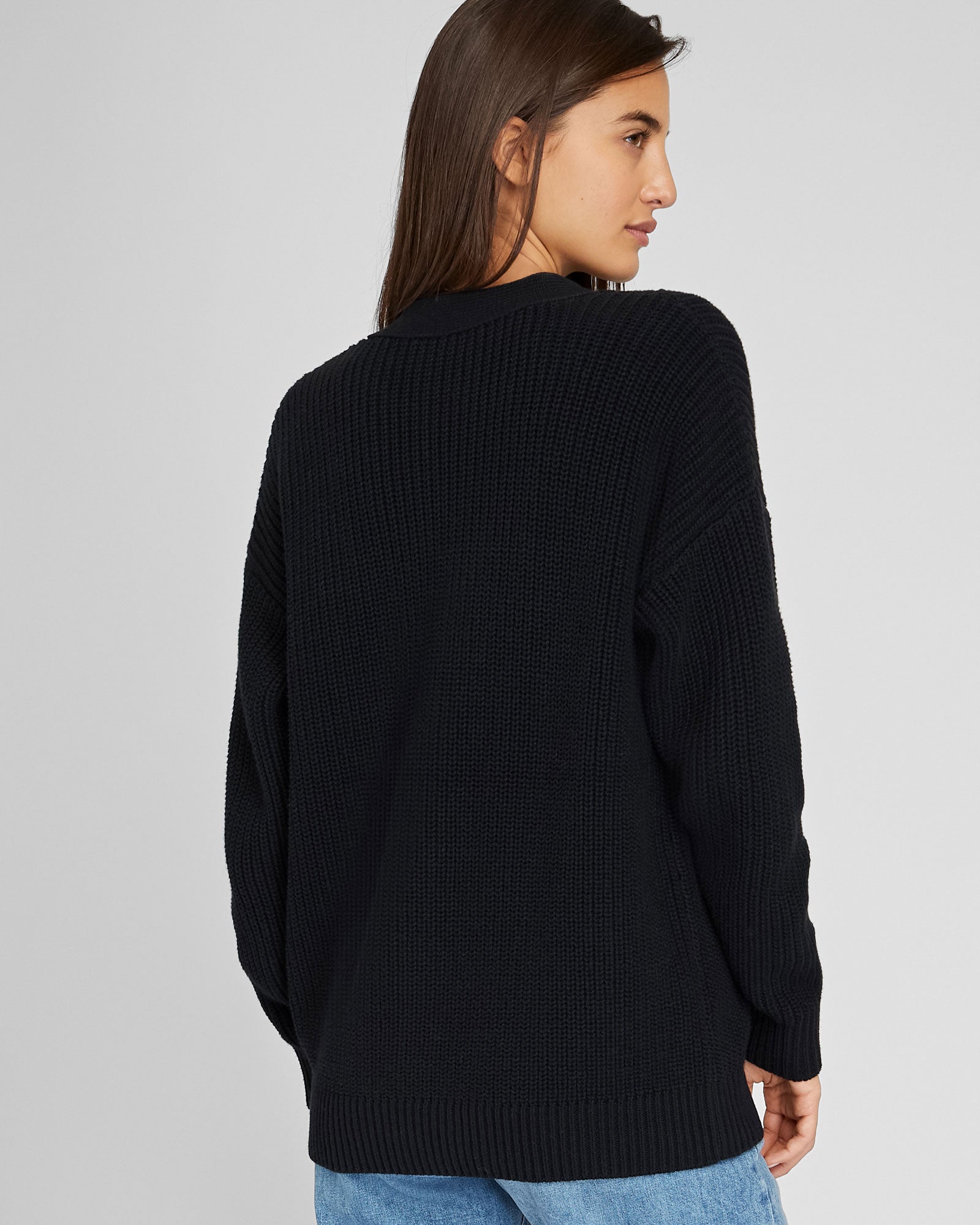 CLUB MONACO - Cardigan boutonné surdimensionné - Noir