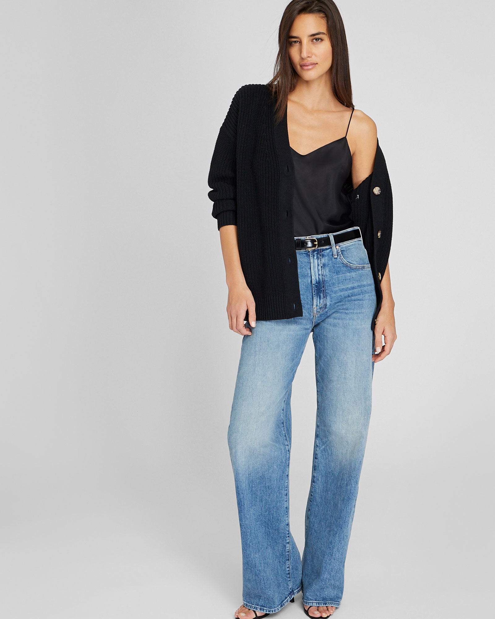 CLUB MONACO - Cardigan boutonné surdimensionné - Noir